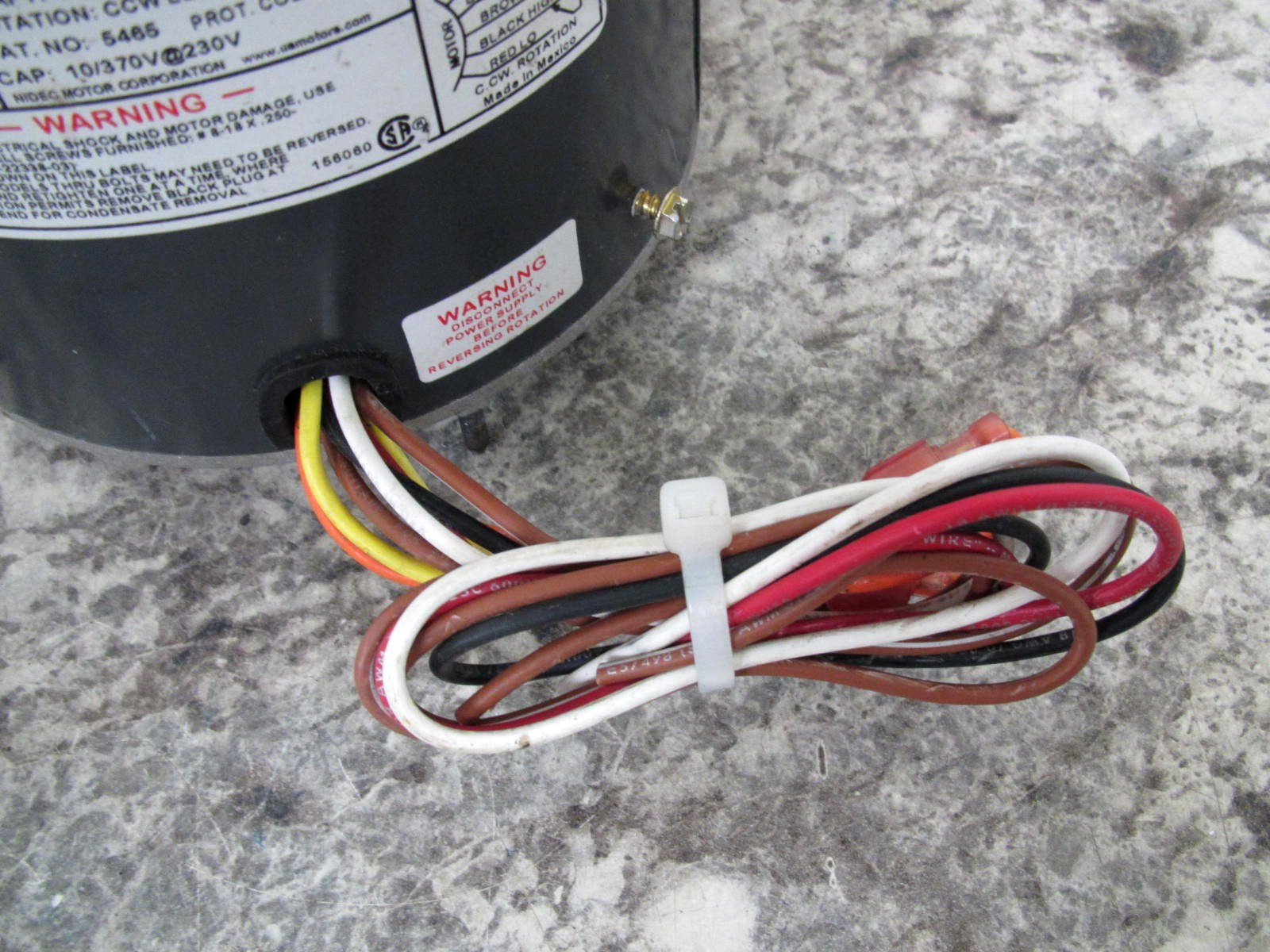 US Motors 5465 / K55HXJZF-2373 1/2-1/3-1/4-1/5HP 208-230V Condenser Fan Motor