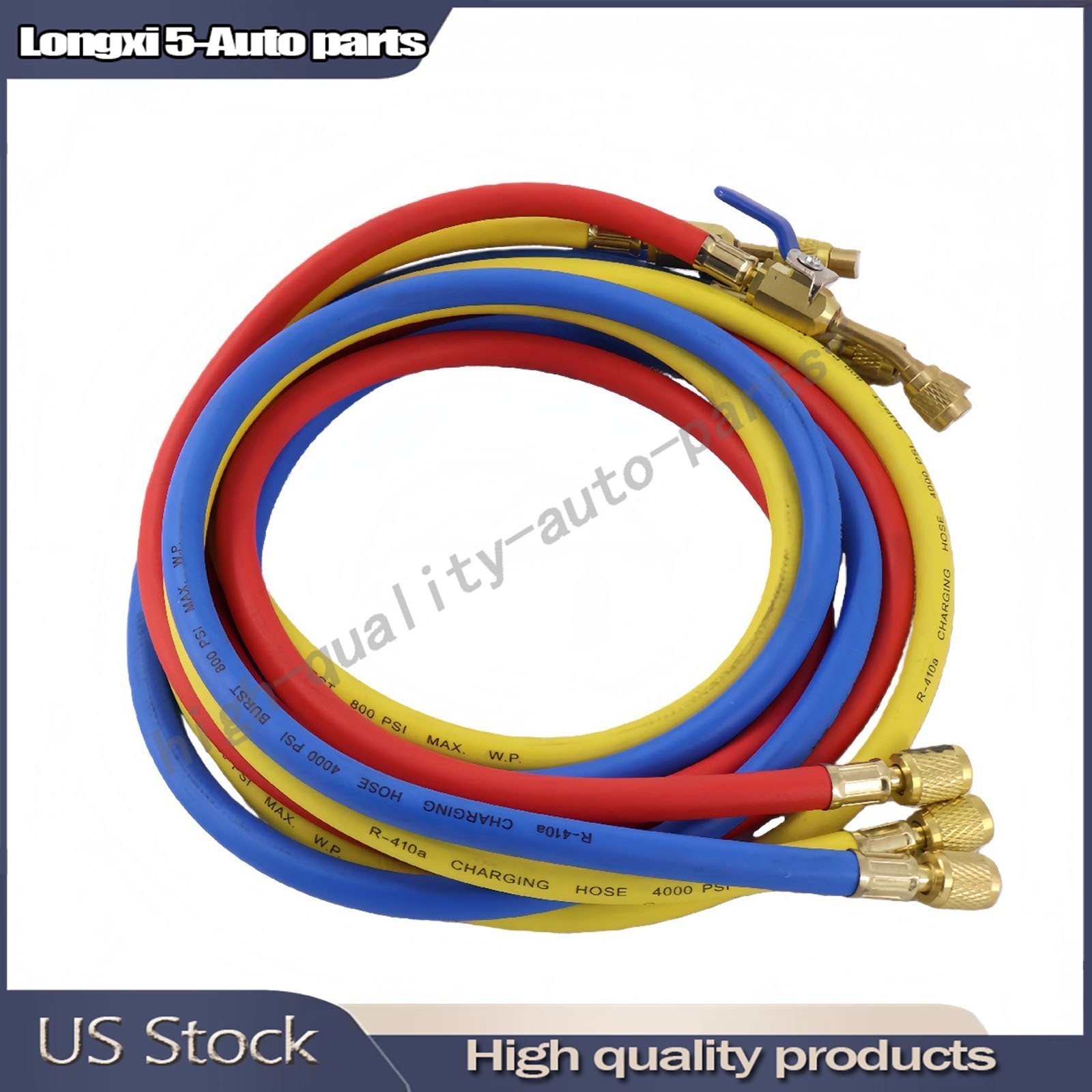3Pack 29986 Plus II 1/4″ Hose with Compact Ball Valve 72″ Fits R-410A Refrige