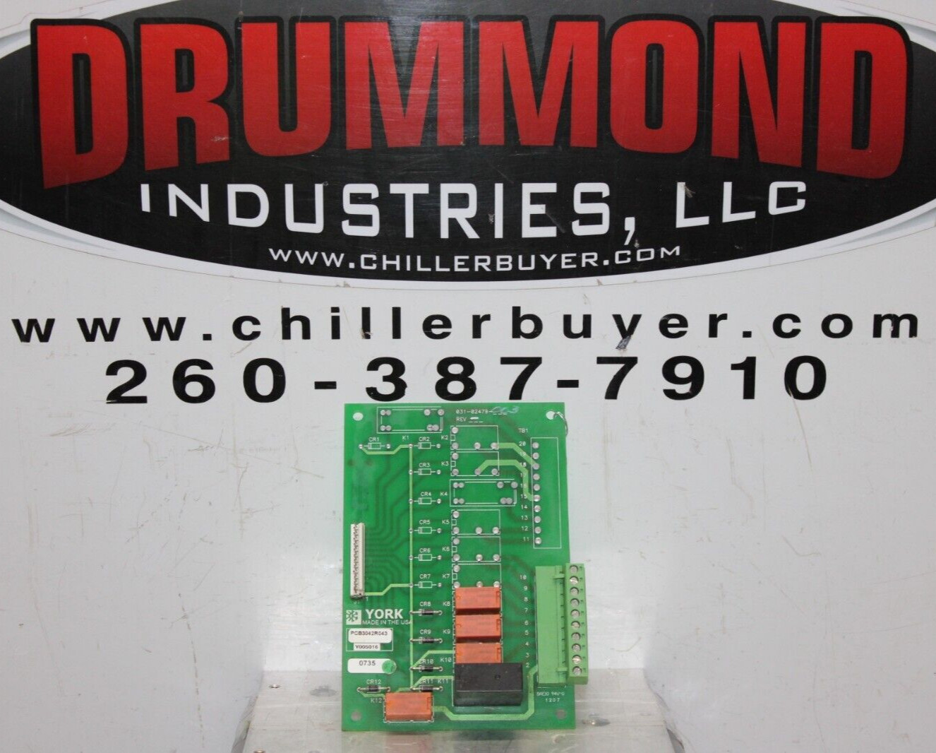 YORK CHILLER RELAY CONTROL CIRCUIT BOARD 031-02479-003 *WARRANTY*