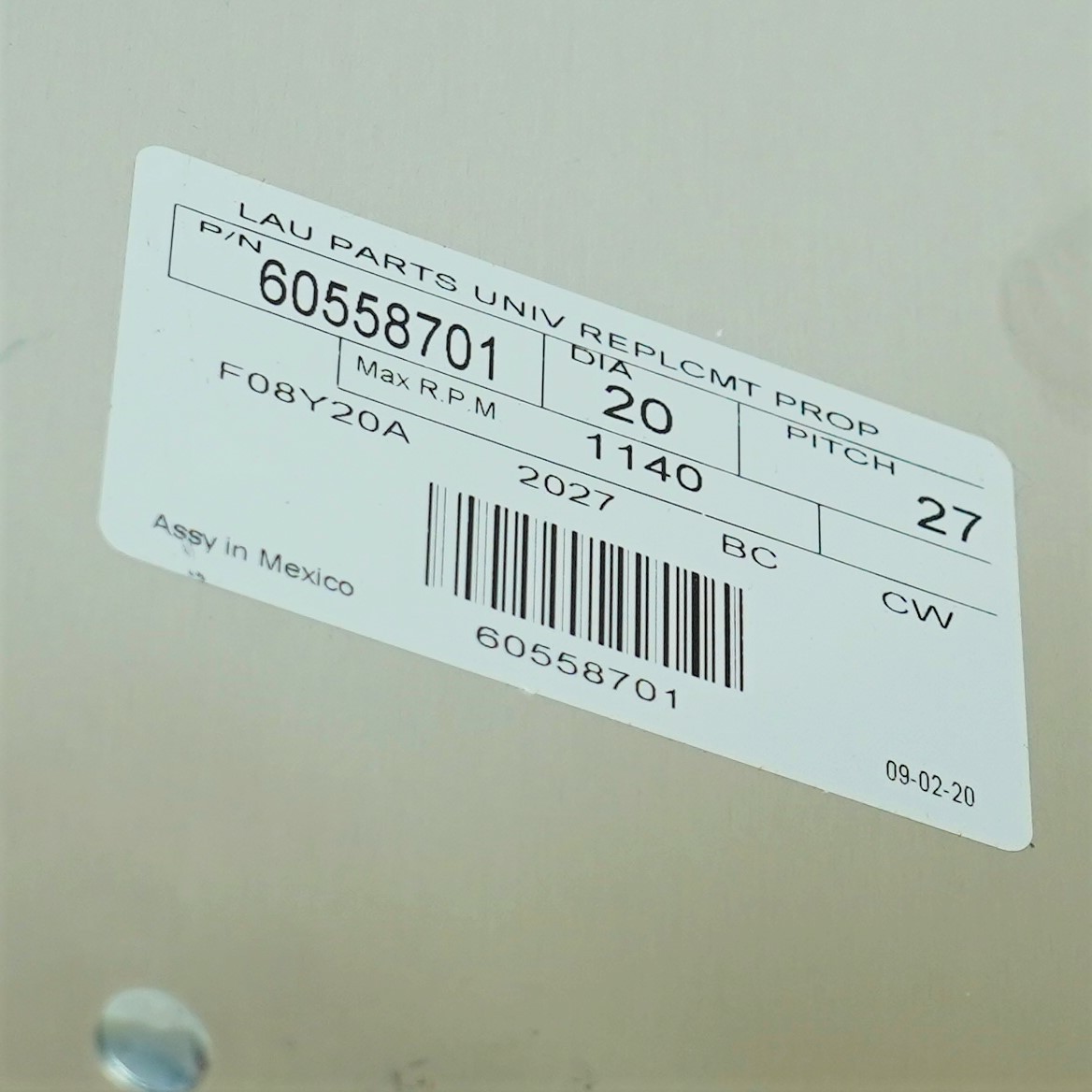 Lau 60558701 20″ Fan Blade CW Rotation 27 Degree Pitch 4 Blades