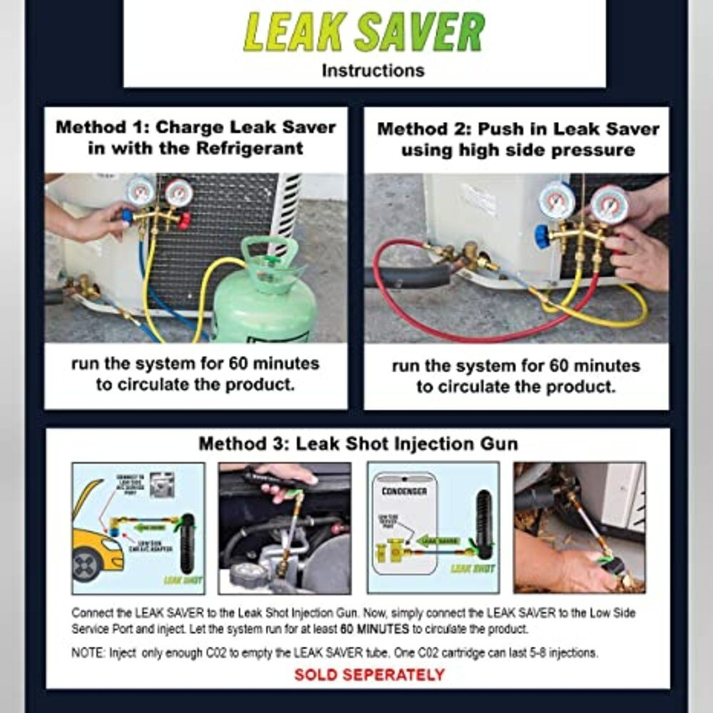 Leak Saver Direct Inject UV – 6 Pack – HVAC & Automotive Refrigerant Leak Sealer
