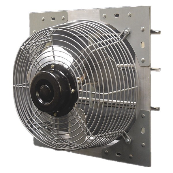 Dayton 484X38 Shutter Mount Exhaust Fan, 12 In Blade Dia, 1/15 Hp, 1 Phase.