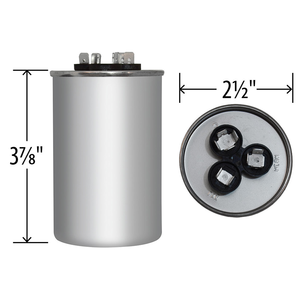 USA Capacitor Dual Run Round 40/5 uf MFD 440 Volt VAC Replaces Z97F9838 97F9838