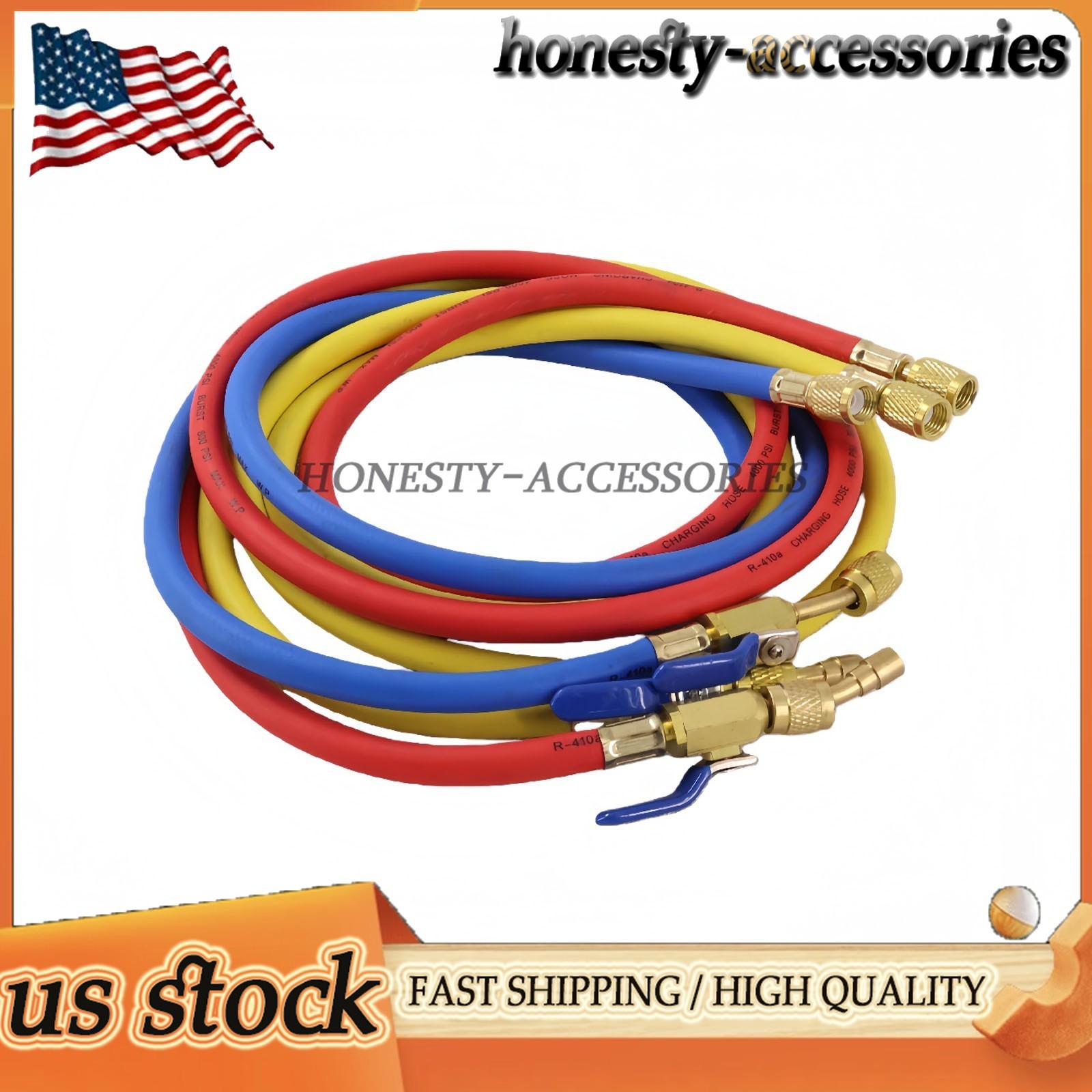 3X Plus II 1/4″ Hose with Compact Ball Valve End Refrigerant Charging Hose 29986