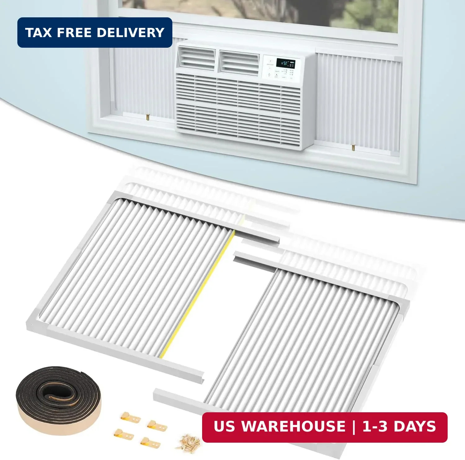 Air Jade Window Air Conditioner Side Panels with Frame, Adjustable AC Side Panel