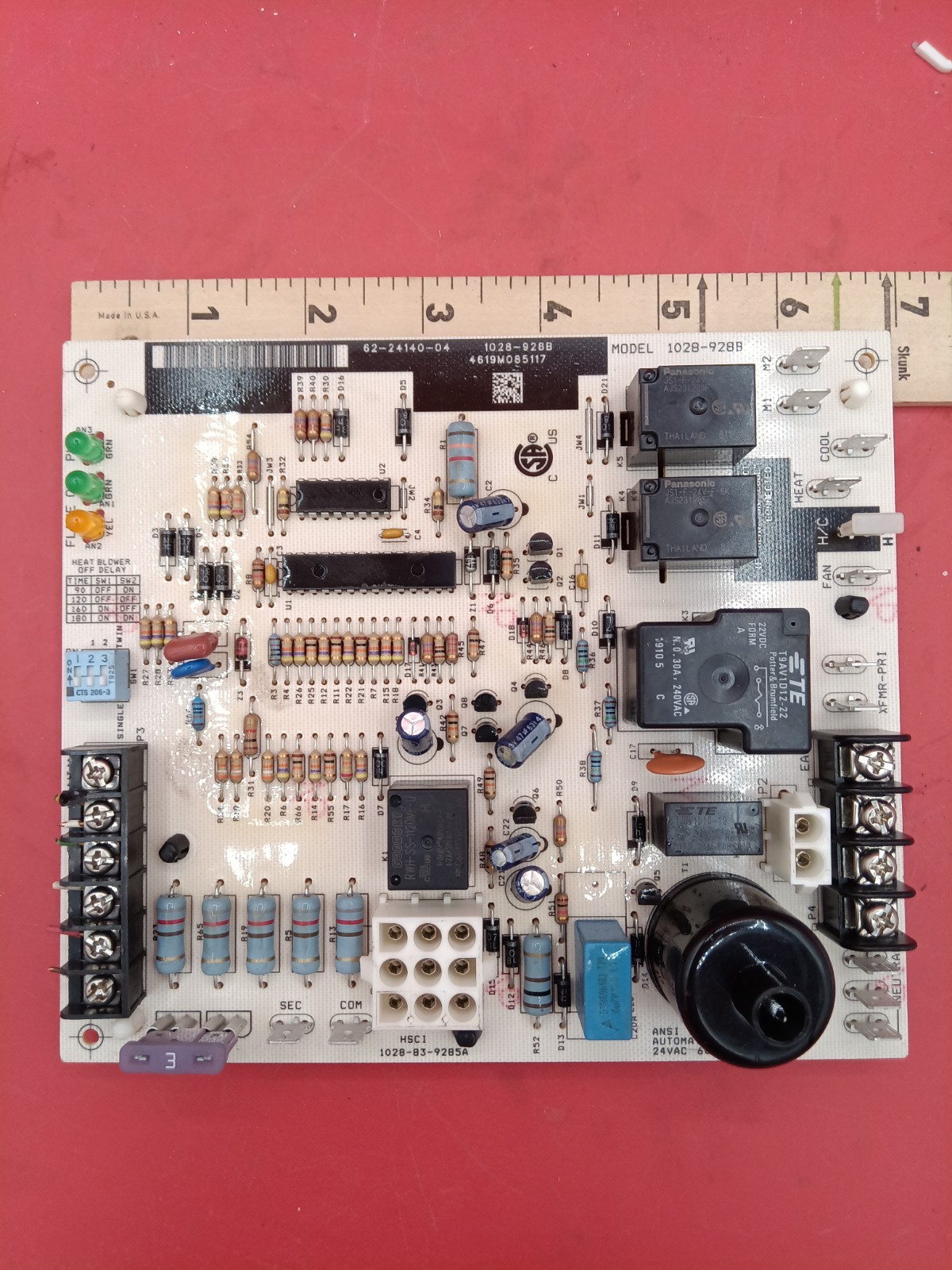 62-24140-04 Gas furnace control board Rheem Ruud 1028-928B