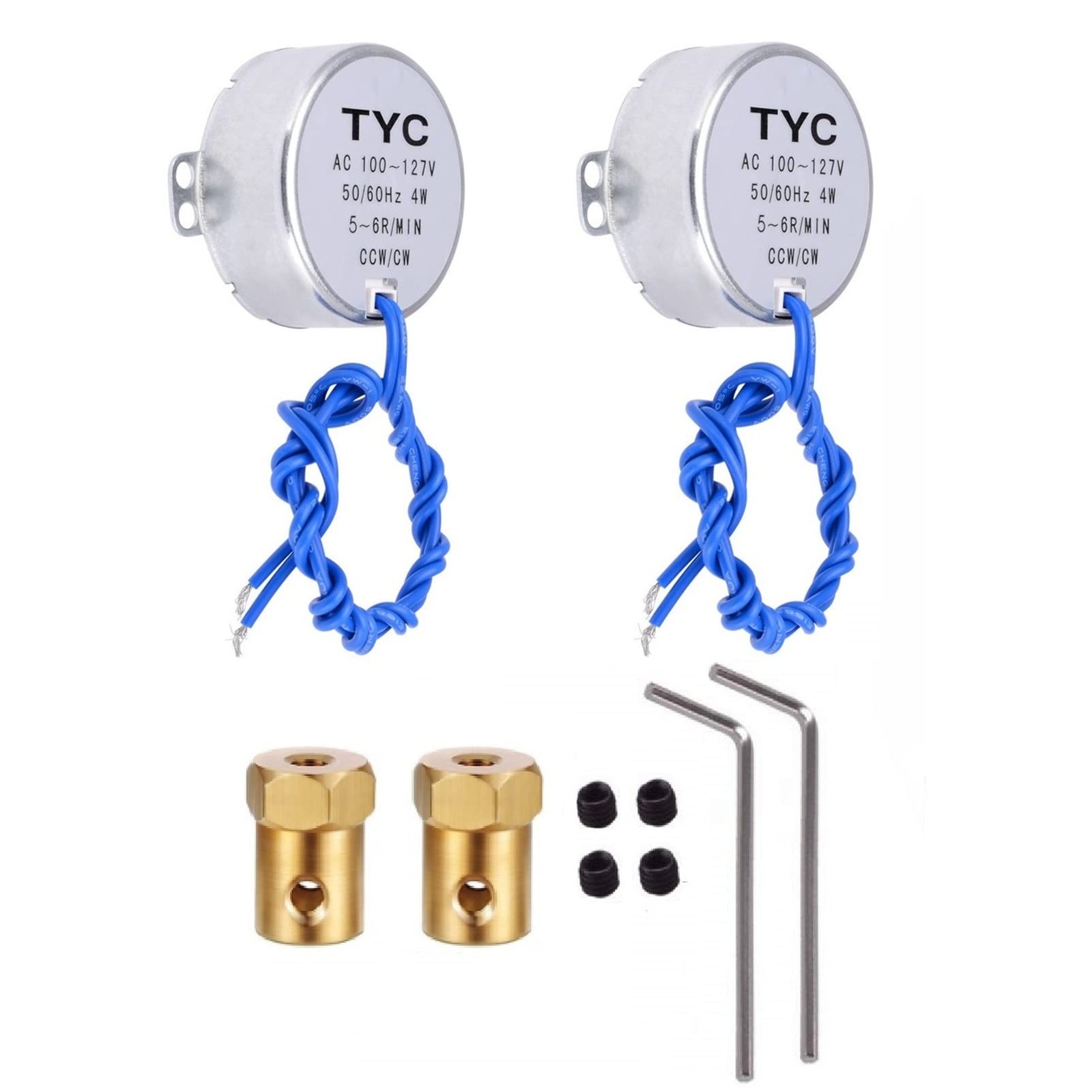 Synchronous Synchron Motor Tumbler Motors with 7mm Flexible Coupling 5-6RPM