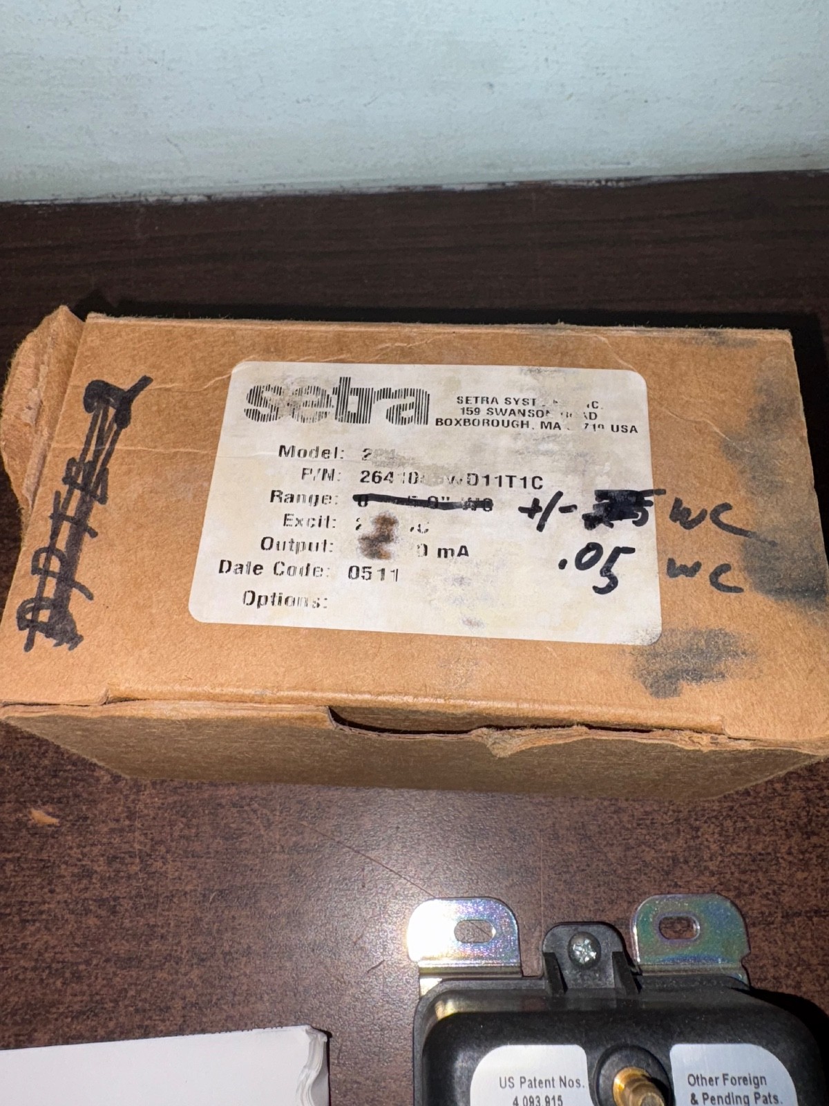 NOS SETRA 2641R25WB11T1C DIFFERENTIAL PRESSURE TRANSDUCER B353