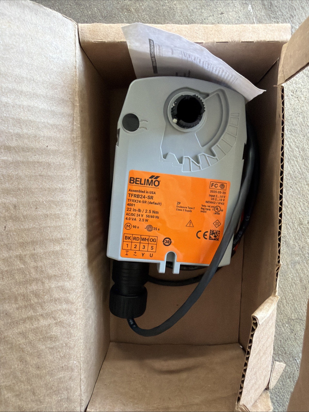 Belimo TFB24-SR 24V Fail-Safe Damper Actuator