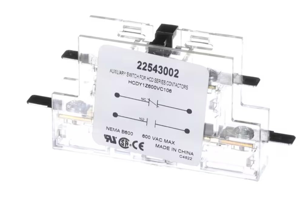 Fits Heatcraft 22543002 HCDY1Z600VC106 C4822 B600 Auxillary Switch, Hartland HCD