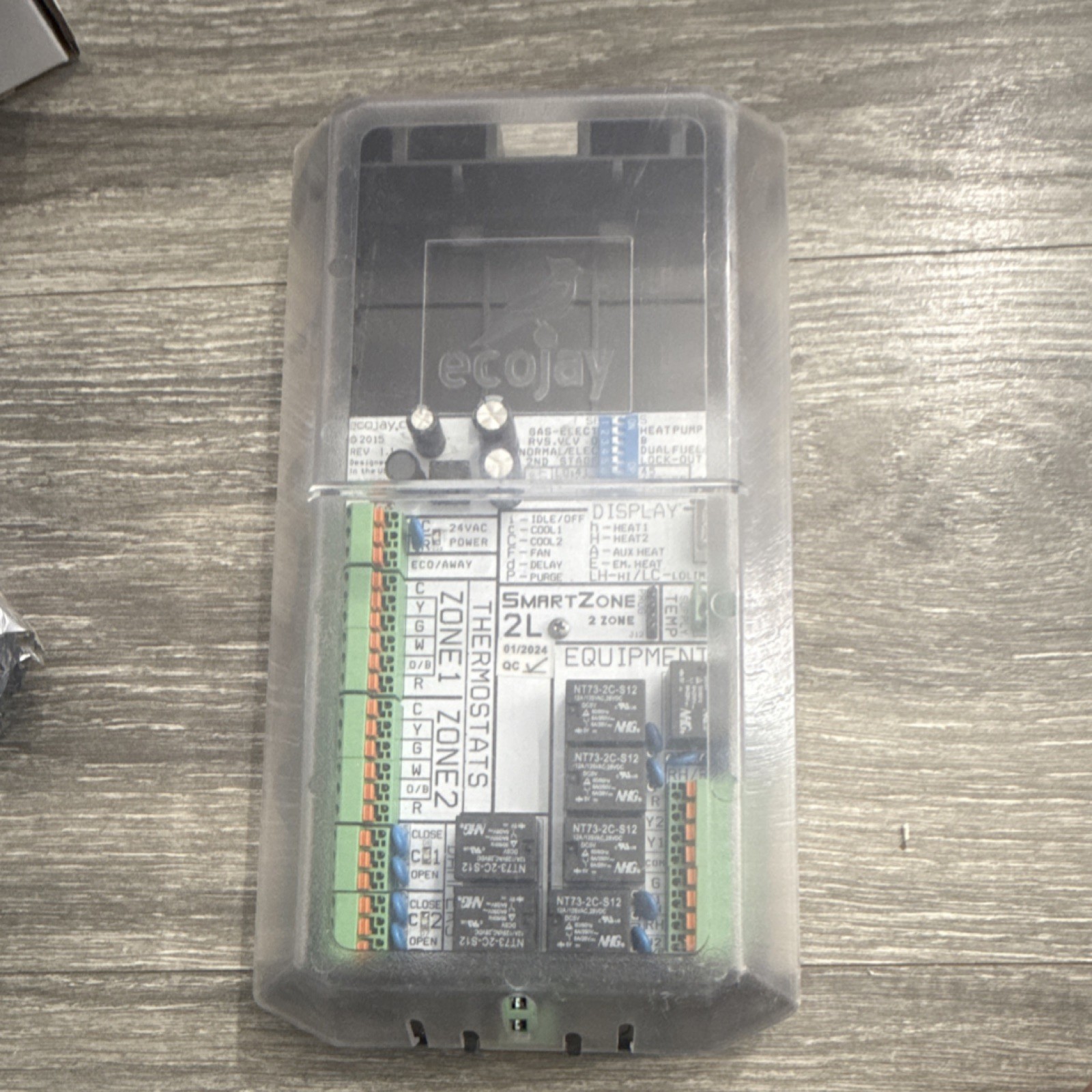 Ecojay SmartZone 2L 2-Zone HVAC Zone Control Panel Module 24 VAC Heat Pump