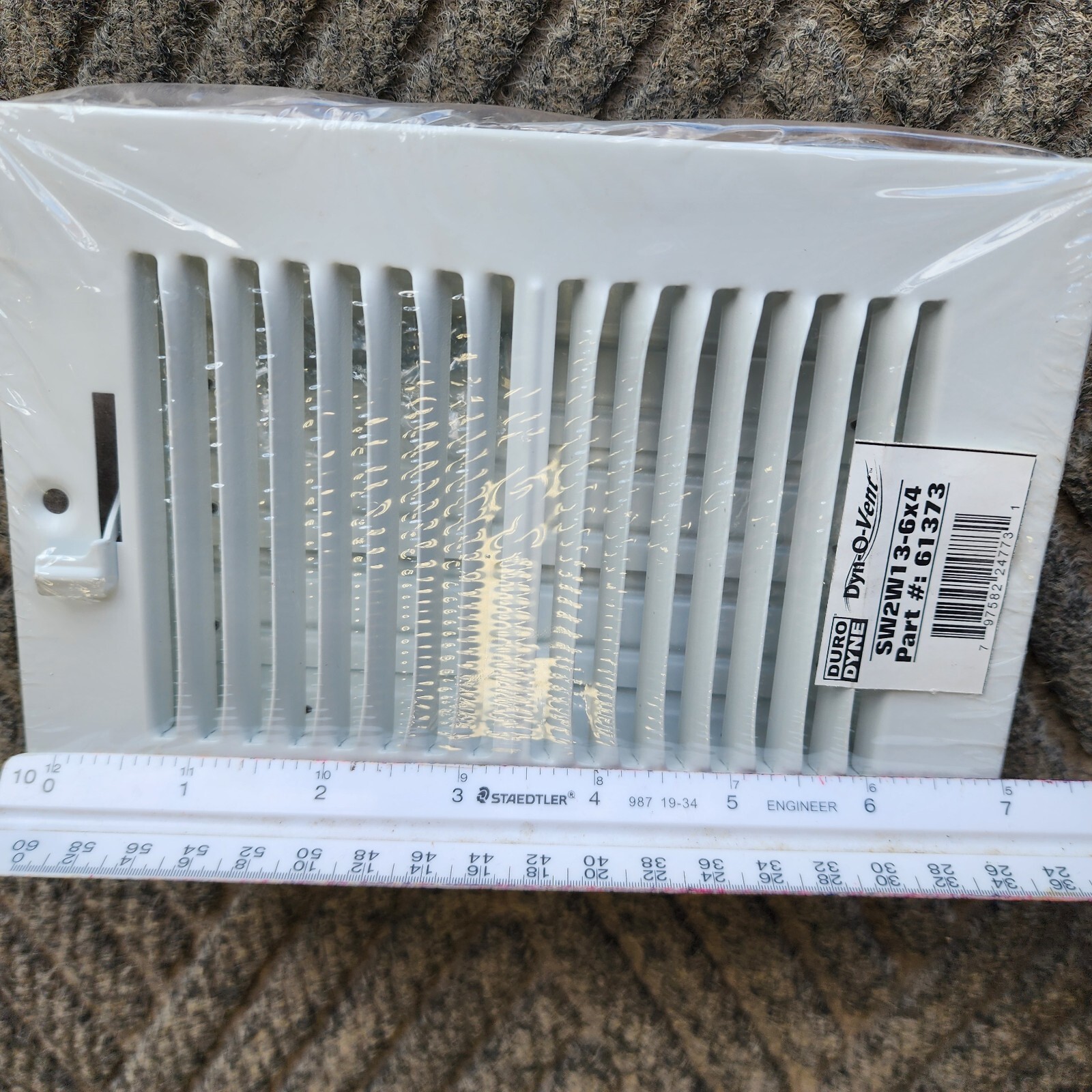 Fits 6″ x 4″ Opening, White Steel Vent Cover Steel HVAC Supply Register Grille