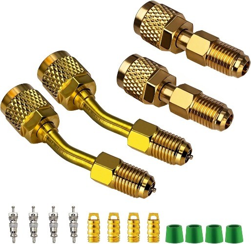 Adapter for Mini Split System, 5/16 inches SAE Female to 1/4 inches SAE Male Fla