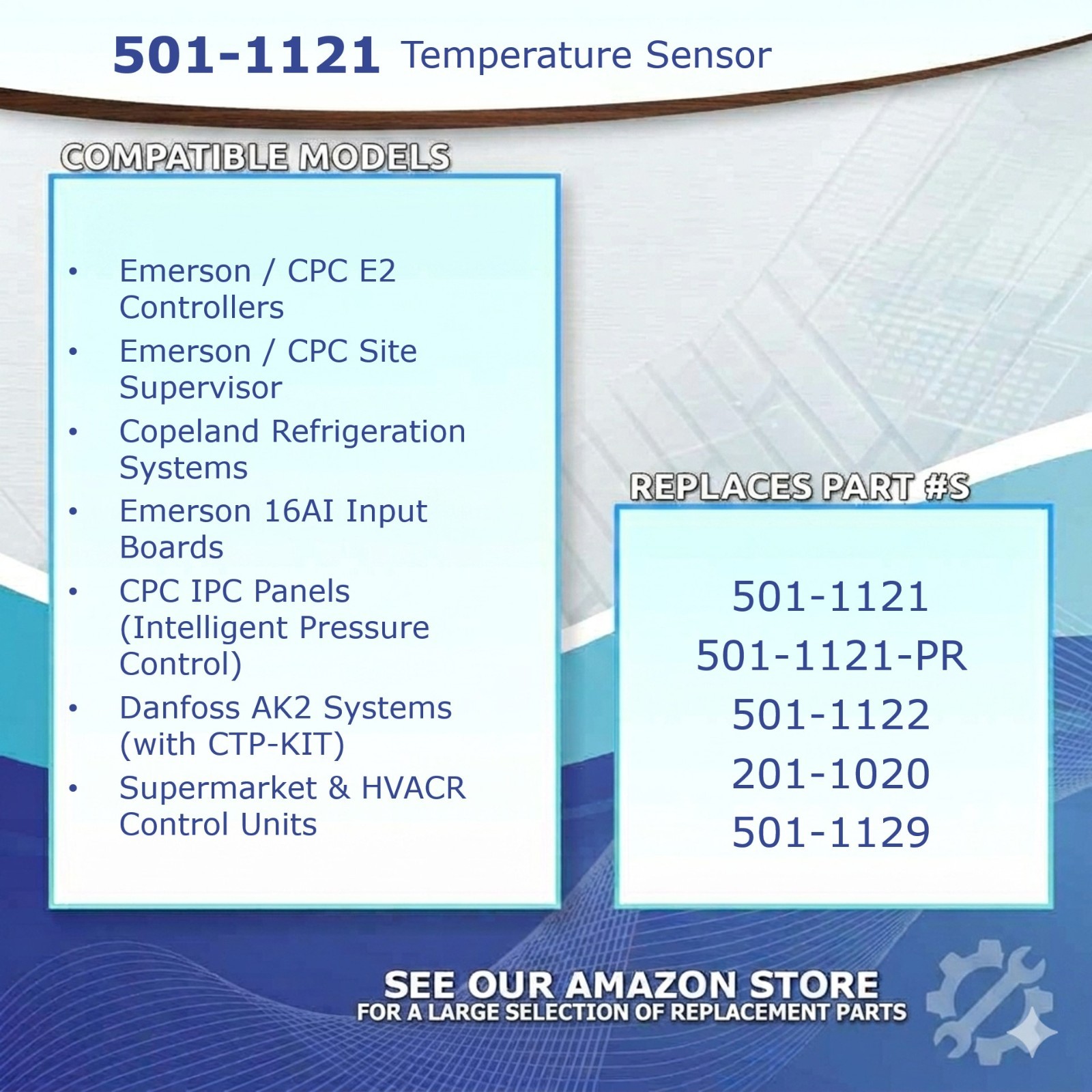 Emerson 501-1121 Replacement Temperature Sensor 12 Month Warranty