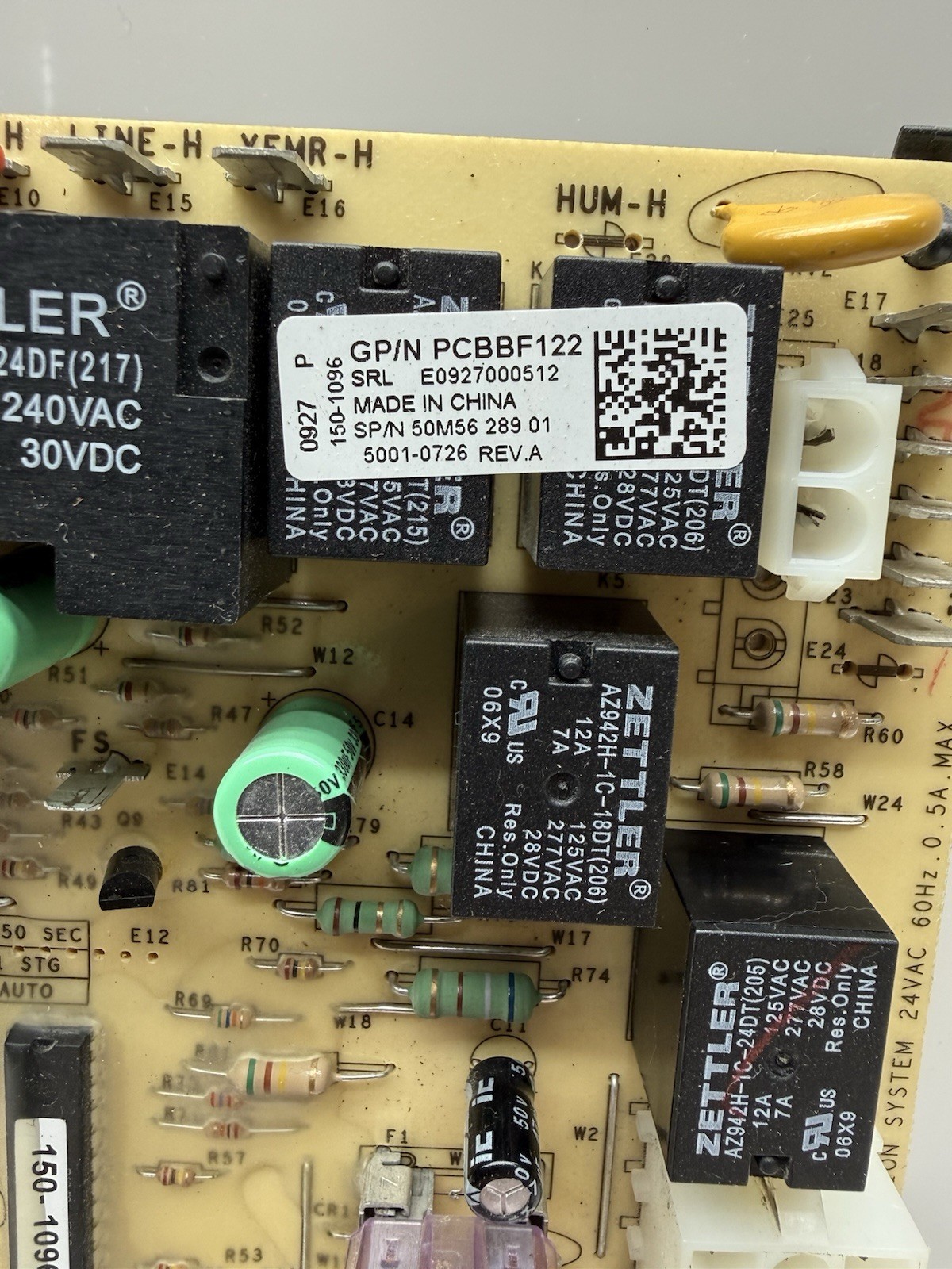 Emerson PCBBF122 Gas Furnace Control Circuit Board 50M56-289-01
