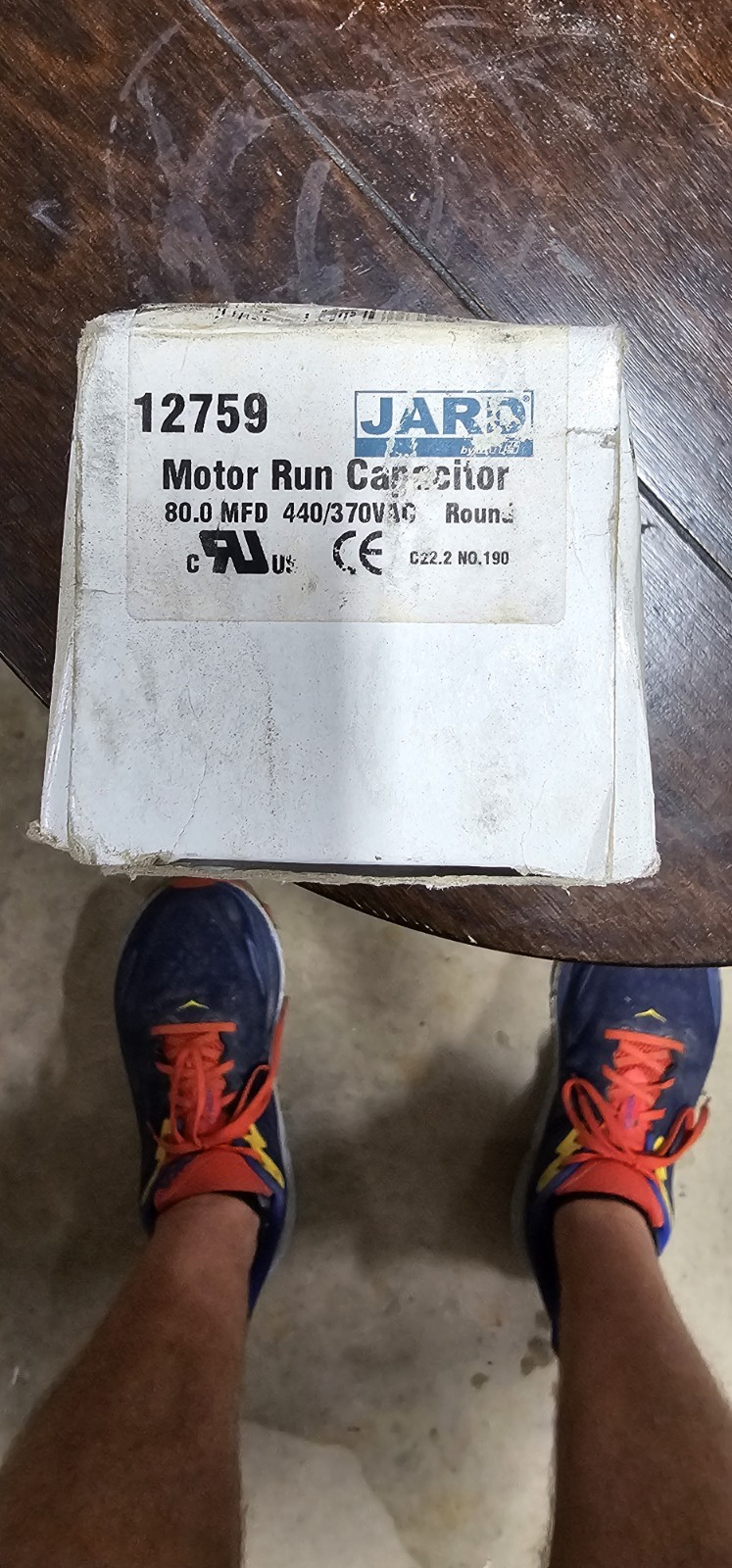 ​Jard 12759 Round Motor Run Capacitor 80 MFD 370/440 VAC HVAC NIB