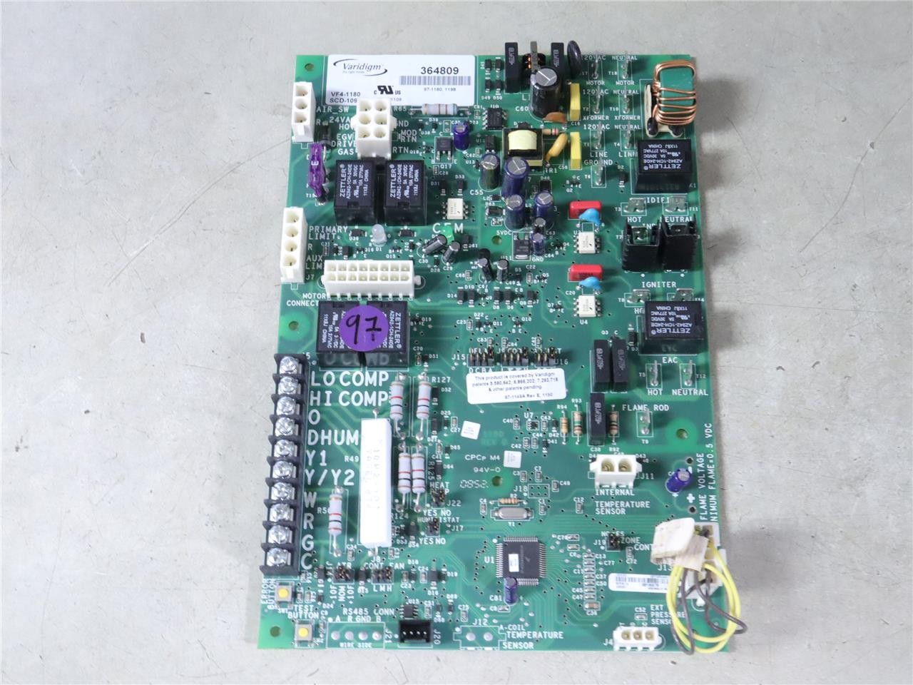 York Luxaire VARIDIGM 364809 Control Circuit Board SCD-1096 VF4-1180