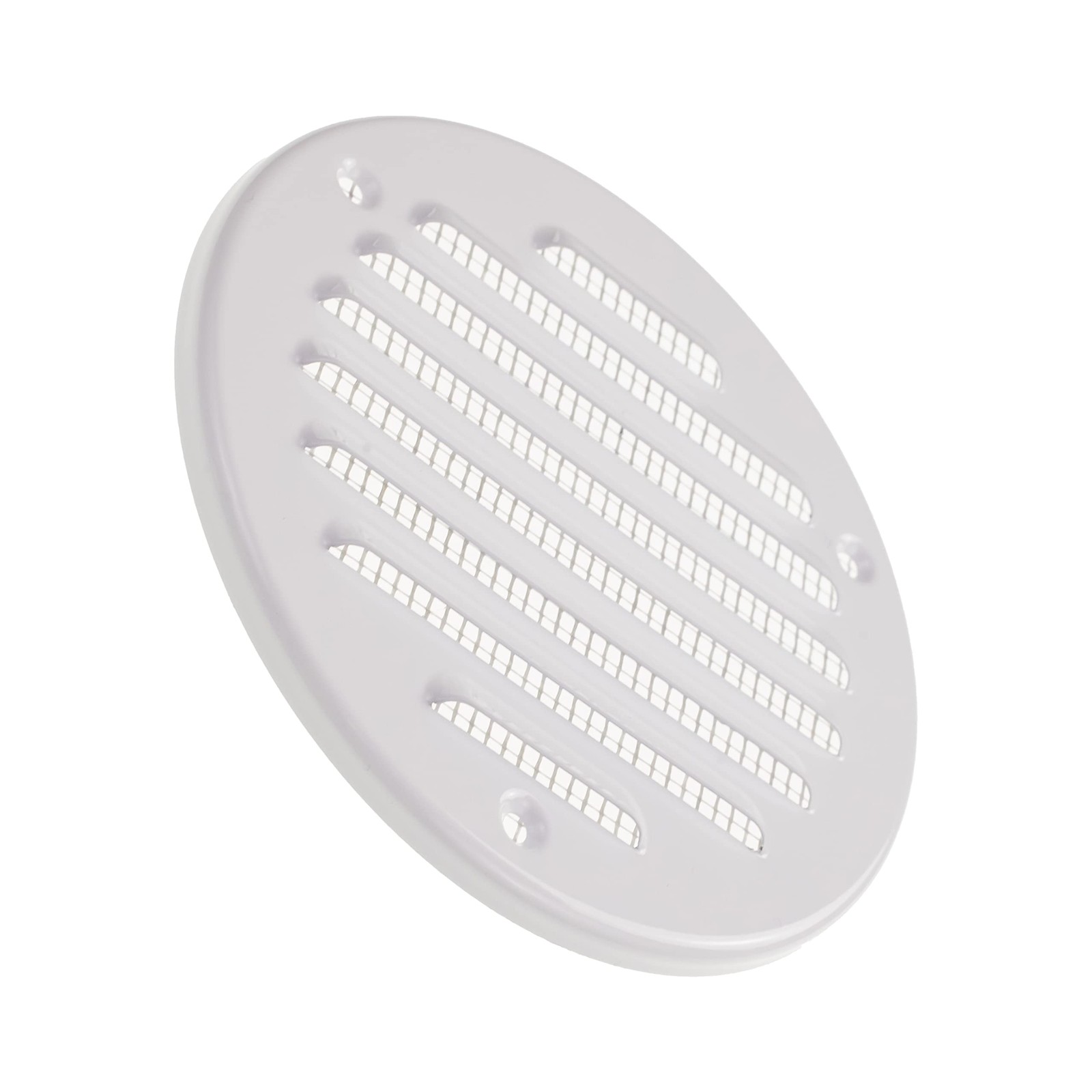 Vent Systems – 4 Inch (Inner) White Metal Round Soffit Air 4″ – White,