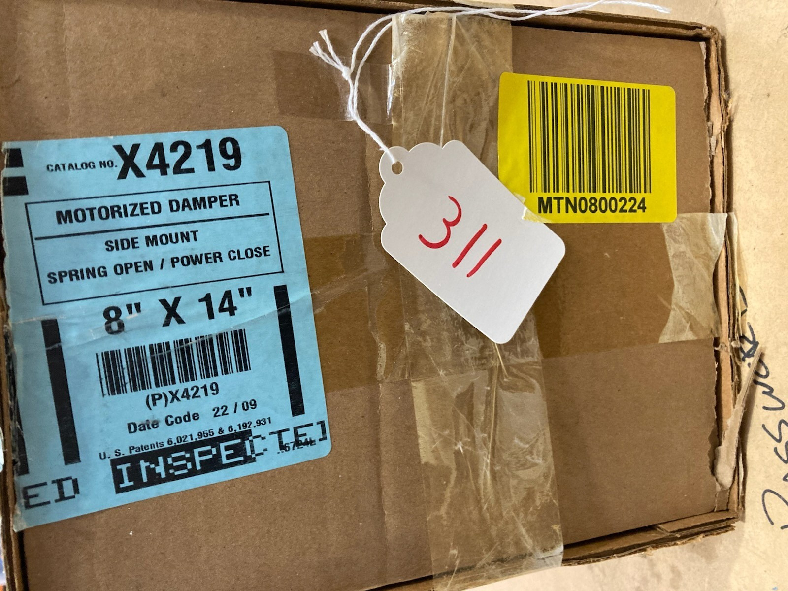 Trane Zone Comfort Control Damper & Actuator CNT06430 Normally Open 24V New
