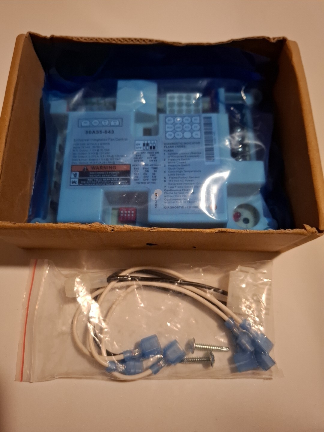 Universal Integrated Furnace Fan Control Board for White-Rodgers 50A55-843