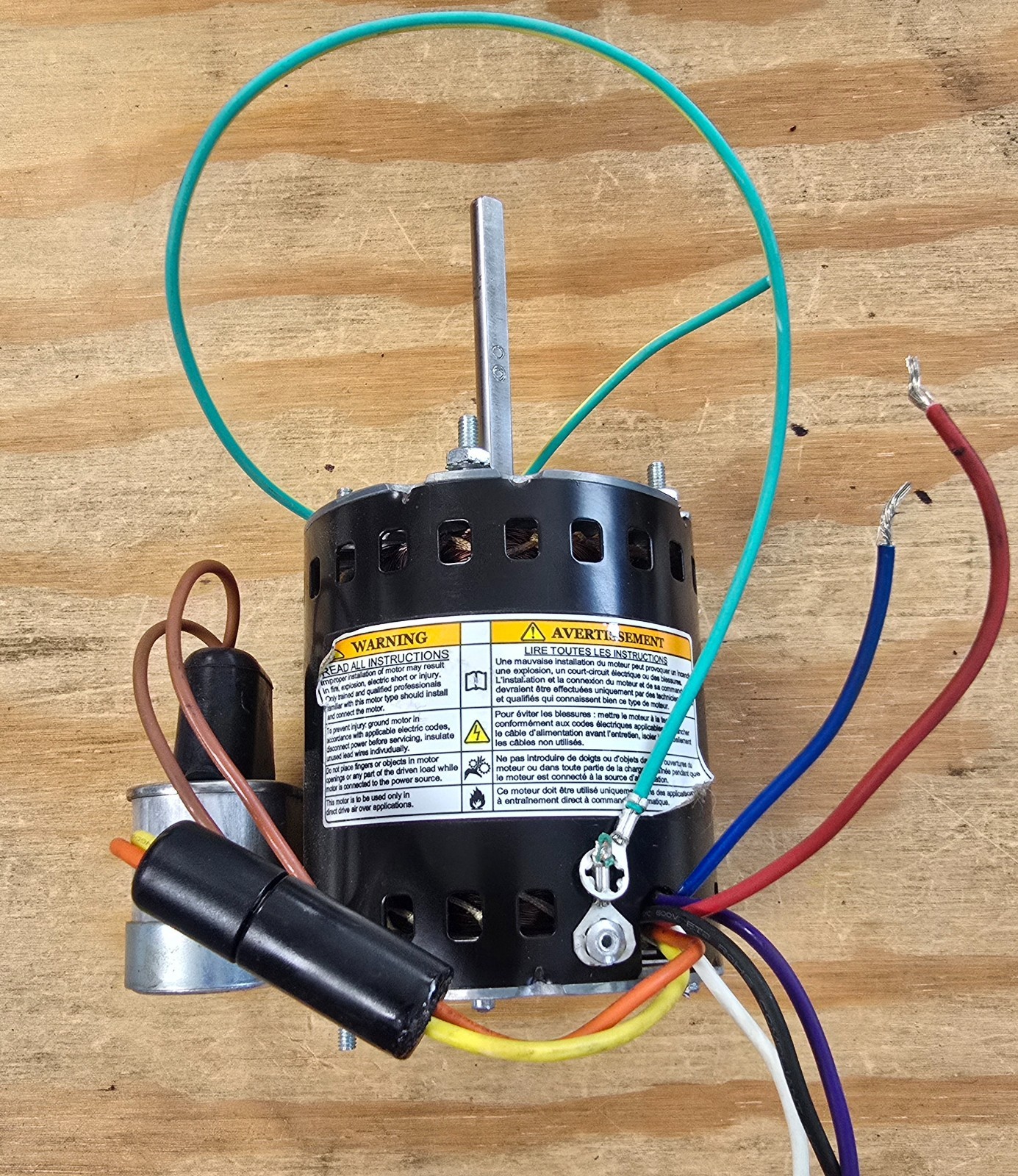 US Motors 9721 Refrigeration Fan Motor 1/12 HP 115/230V K33NVDHN-1450 Tested