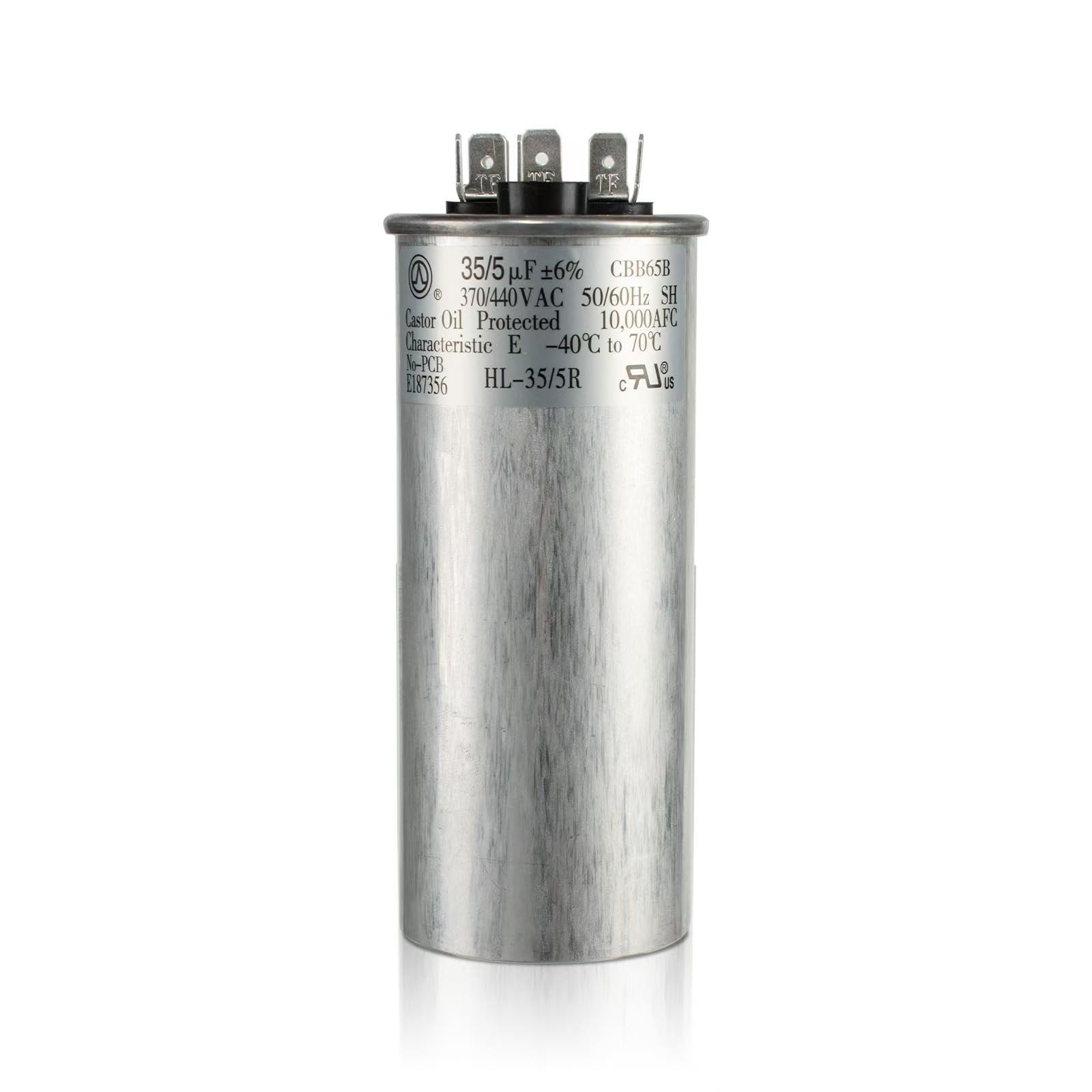 35+5 uF 35/5 MFD ±6% 370V/440VAC CBB65 Dual Run Circular Start Capacitor for Hea