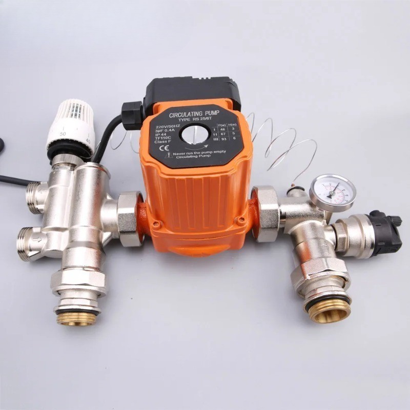 DN25 Thermostatic Pump Mixer Blender for Water Underfloor Heating
