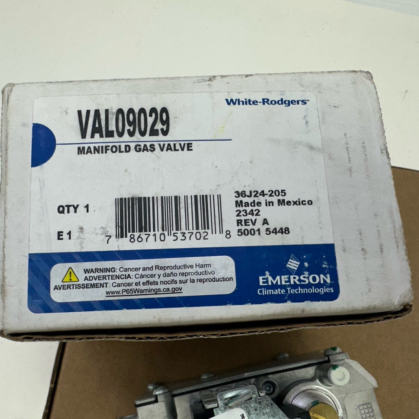 Trane American Standard VAL09029 Gas Valve Slow Opening 1/2-14 NPT 24V J-Type