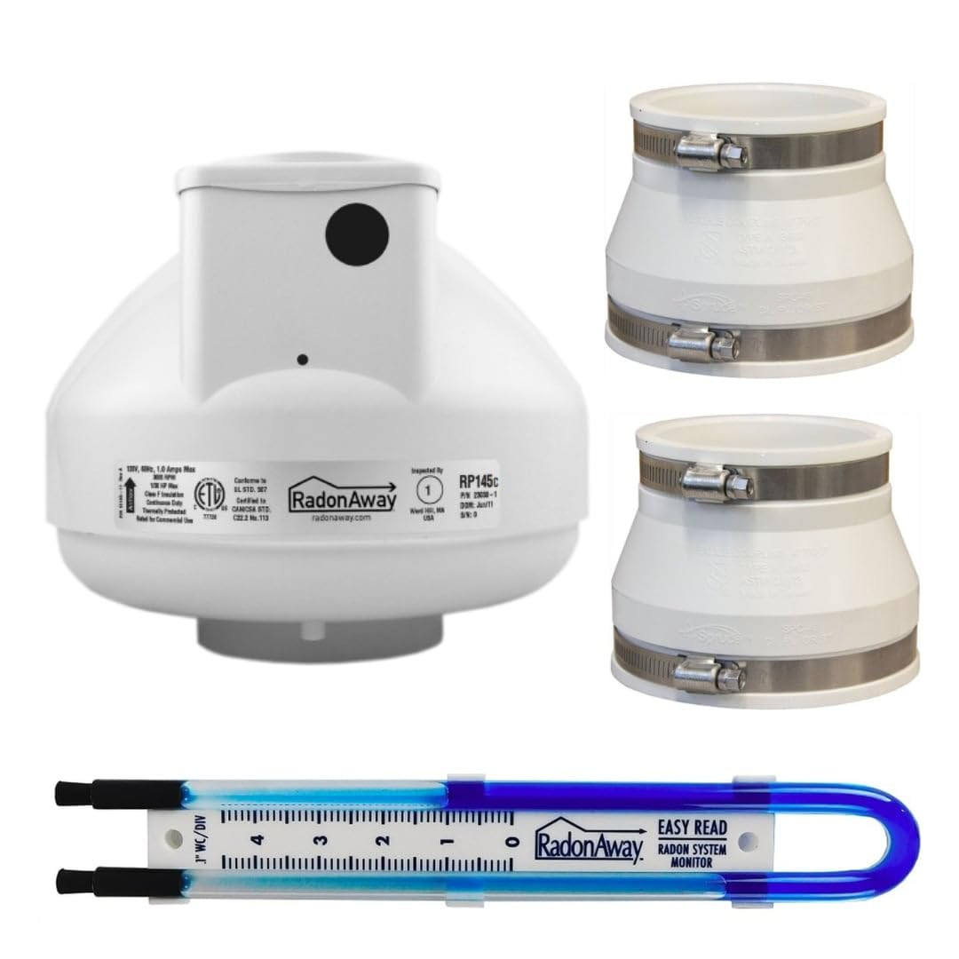 RP145C Radon Fan P/N 23030-1 Inlet/Outlet Diameter of 4.5