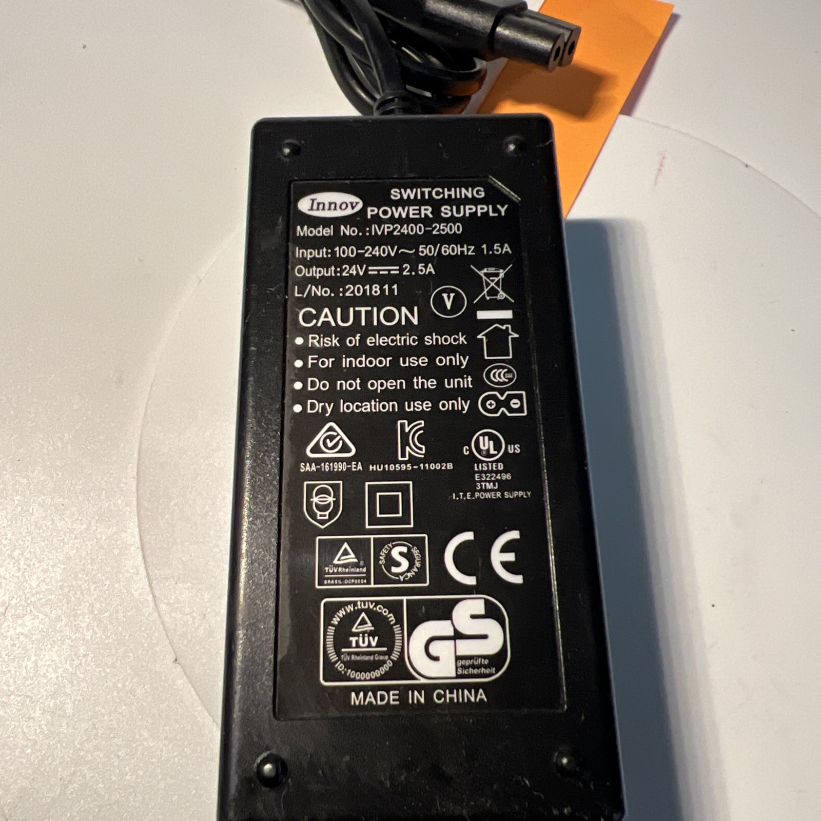 Genuine Power Supply Innov IVP2400-2500 AC Adapter 24V 2.5A 5.5*2.1MM