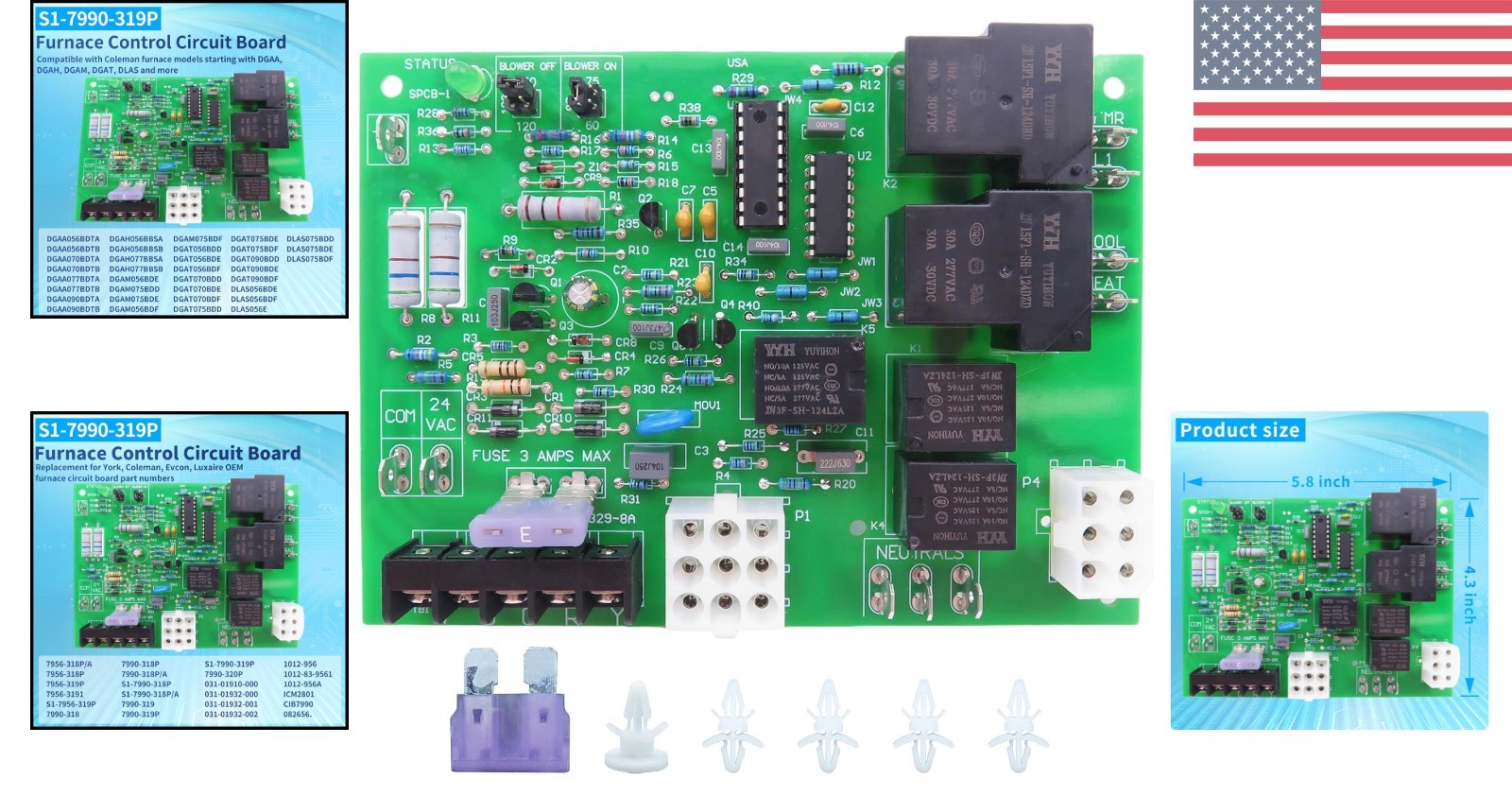 Reliable Furnace Control Board for Coleman Evcon – After-Sales Support Included