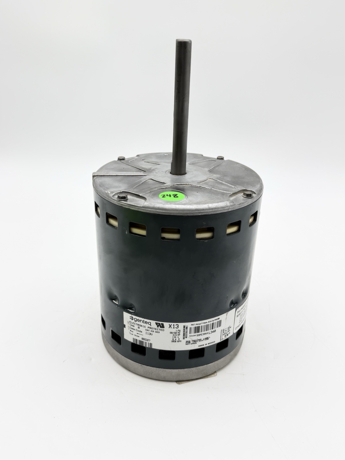 GENTEQ LENNOX MODEL 5SME39NX L340 1ph 3/4hp 115v 1050rpm 8.4a Blower Motor