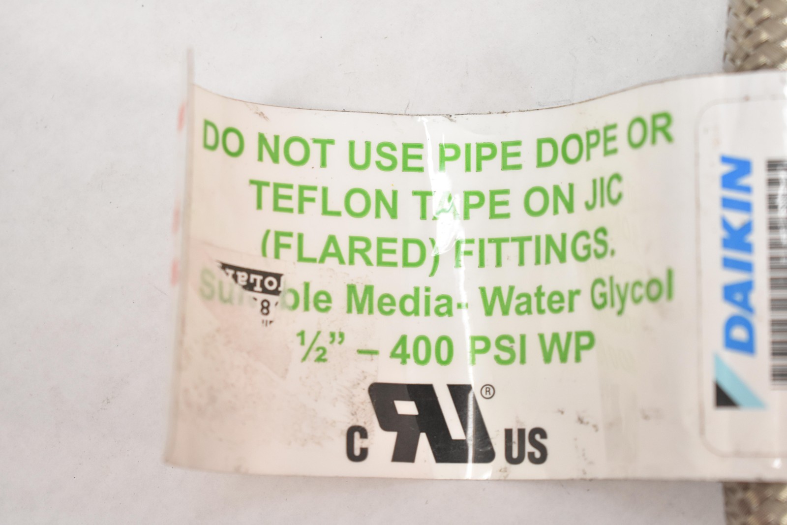 CHAMFlex 061269001 Braided Hose Daikin Fire Rated 1/2″ x 24″ 1/2″ MPT