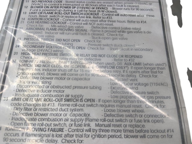 CARRIER LABEL INFO 320893-101 NEW OEM 320893-101