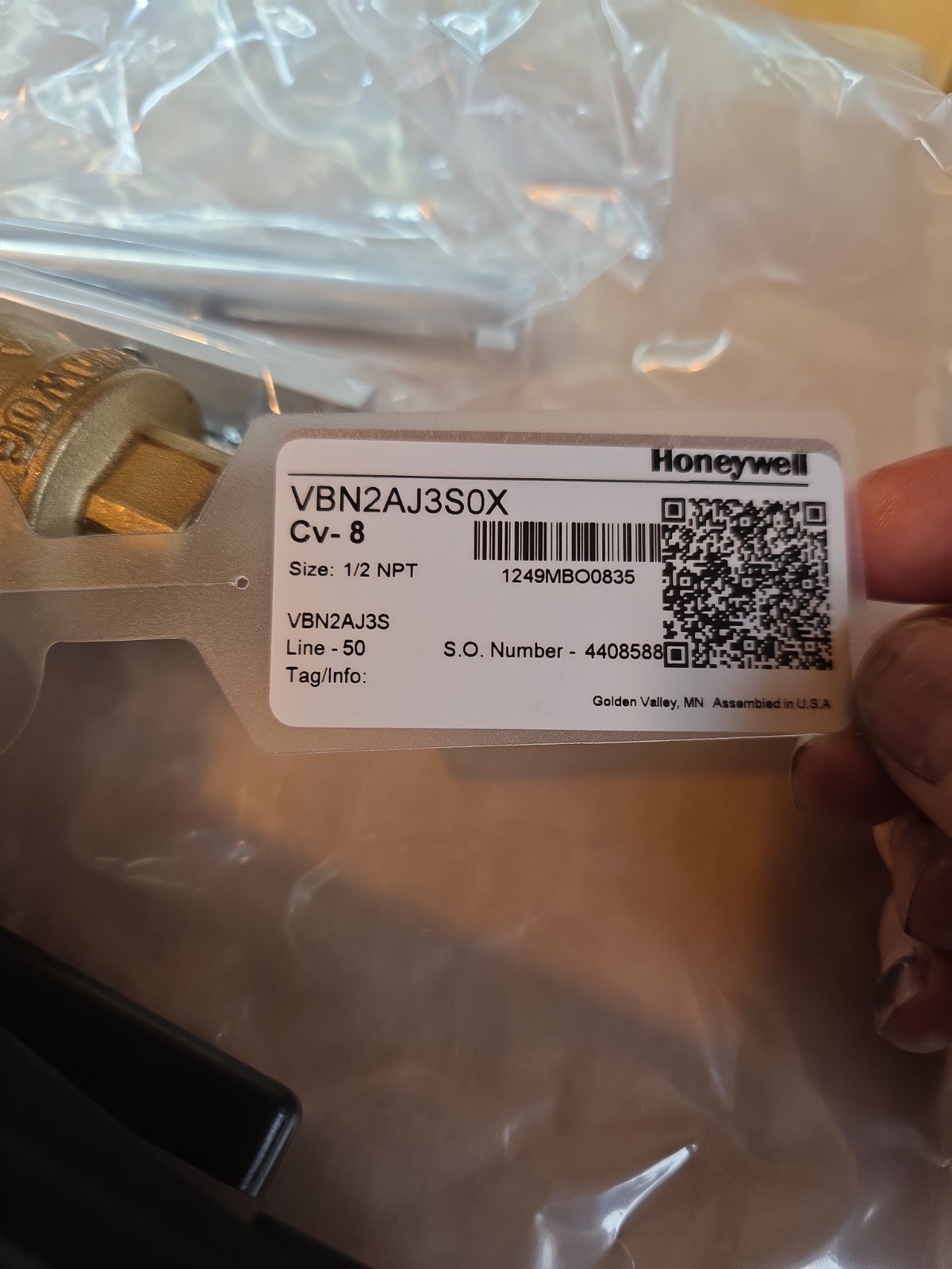 Honeywell VBN2AJ3S0X Ball Valve 2 Way 1/2 In NEW *WE*SHIP*TODAY*