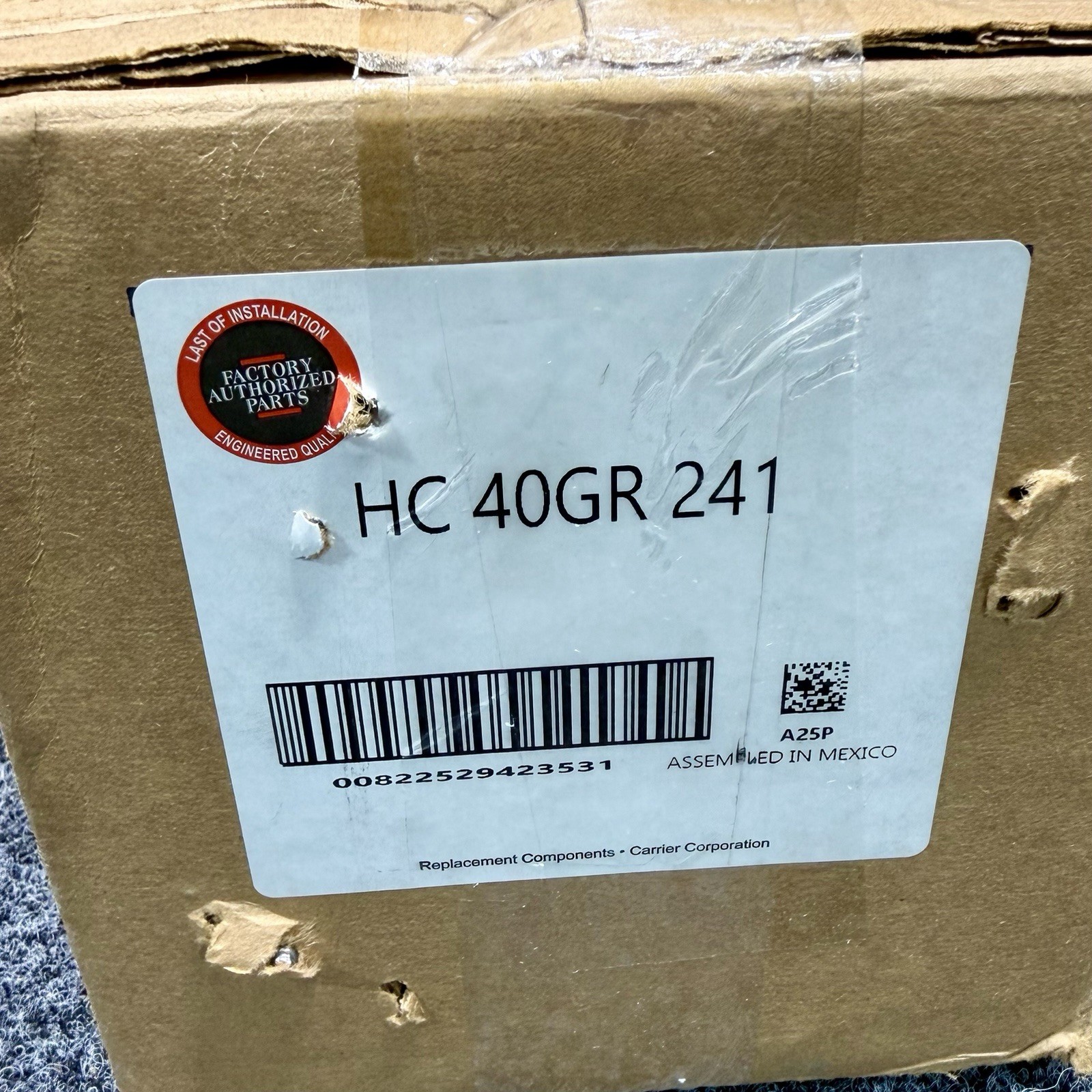 Carrier HC40GR241 Condenser Fan Motor 1/4 HP, 825 Rpm, 208-230V, 1 Phase