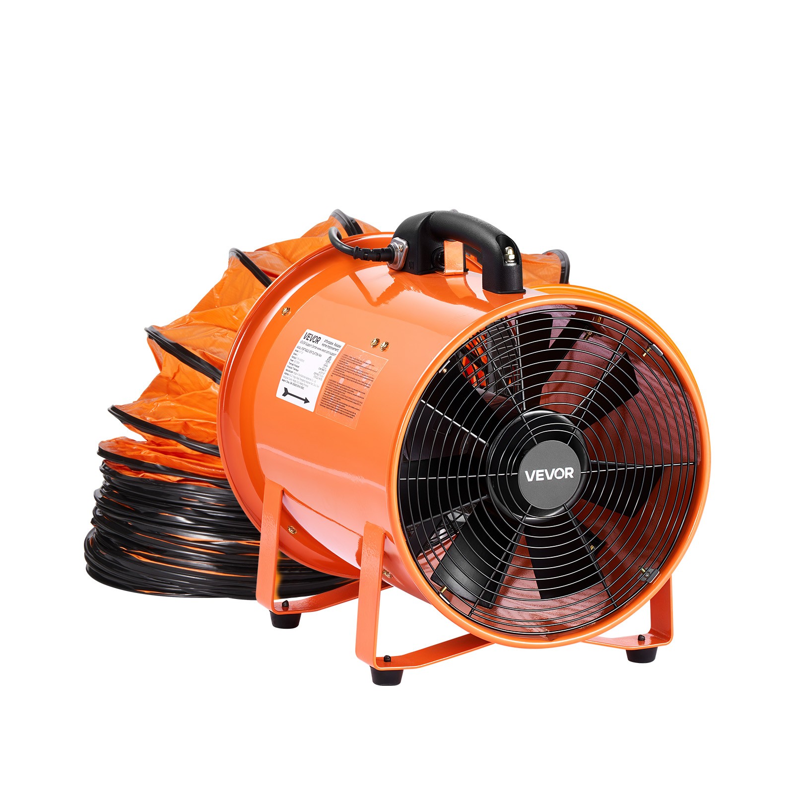 VEVOR 12″ Extractor Fan Blower Portable 33ft Duct Hose Ventilator Industrial