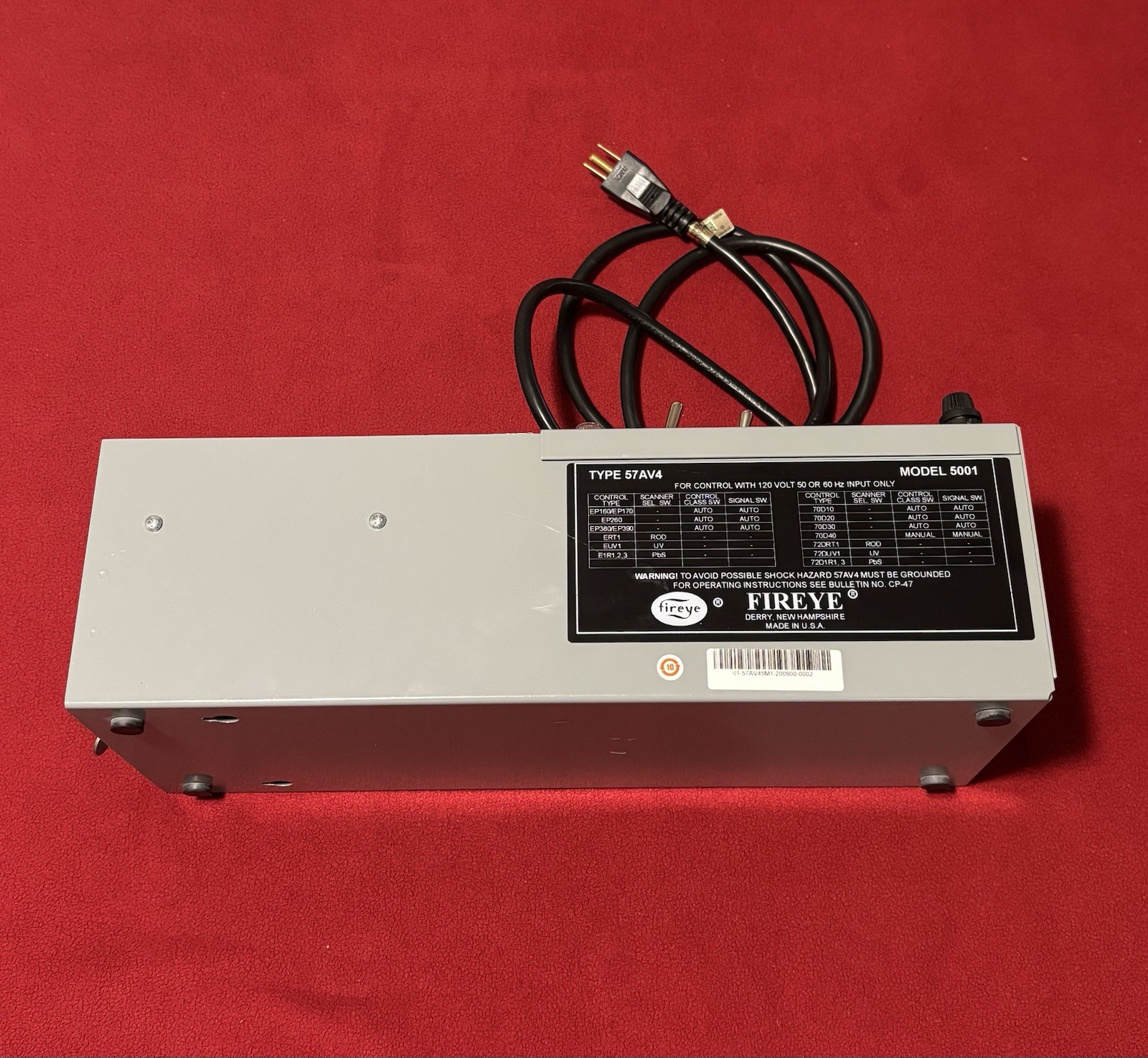 Fireye 57AV4-5001 Tester 120 VAC | EXCELLENT CONDITION