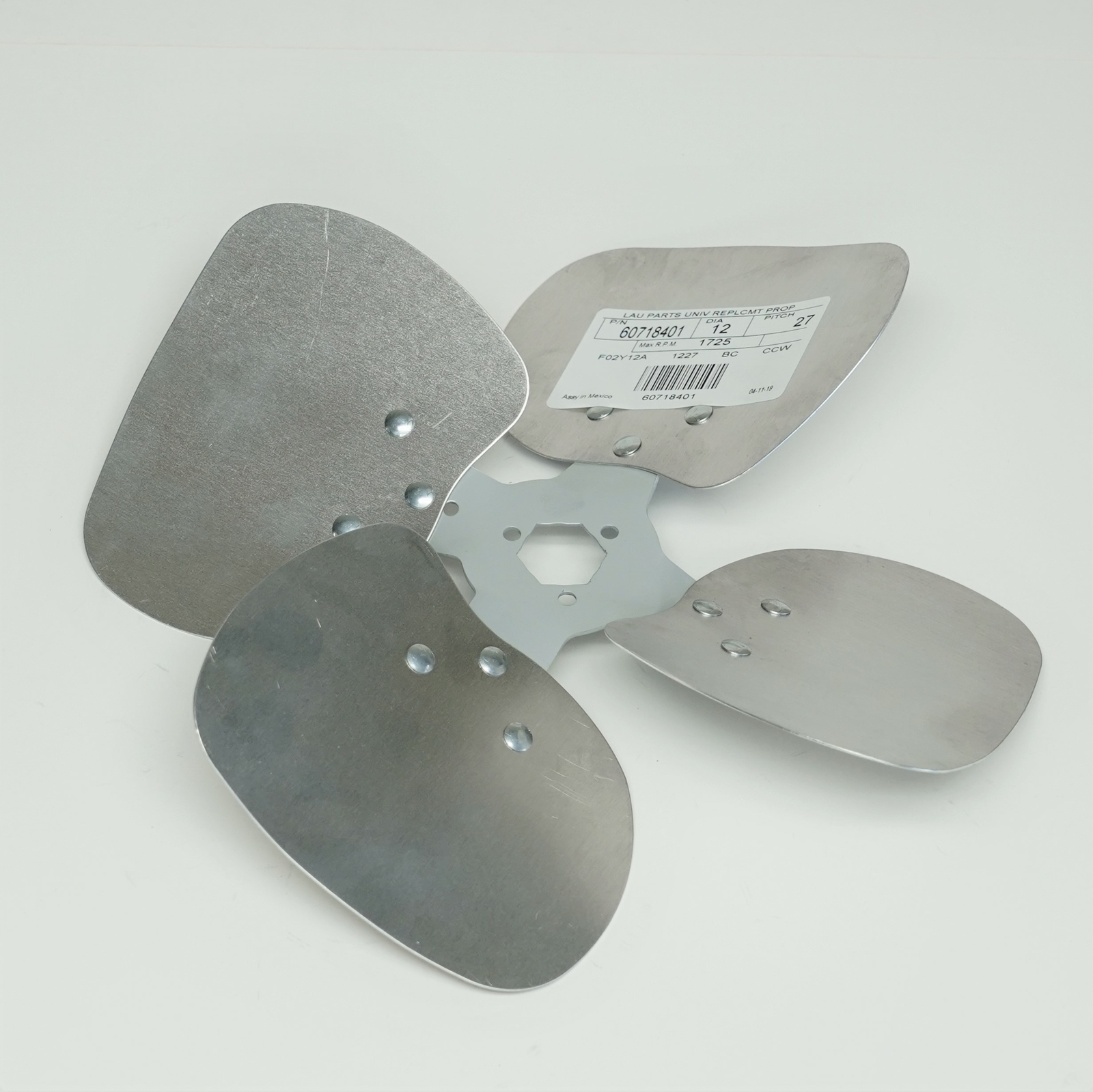 Lau 60718401 12″ Fan Blade CCW Rotation 27 Degree Pitch 4 Blades