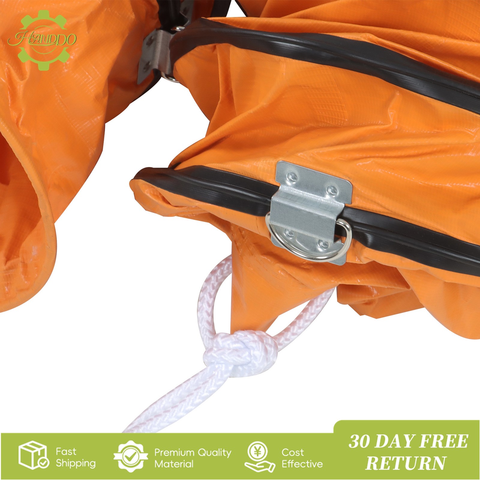 25ft PVC Flexible Duct Hosing with S Hook & Steel Support for 8″ Utility Blower