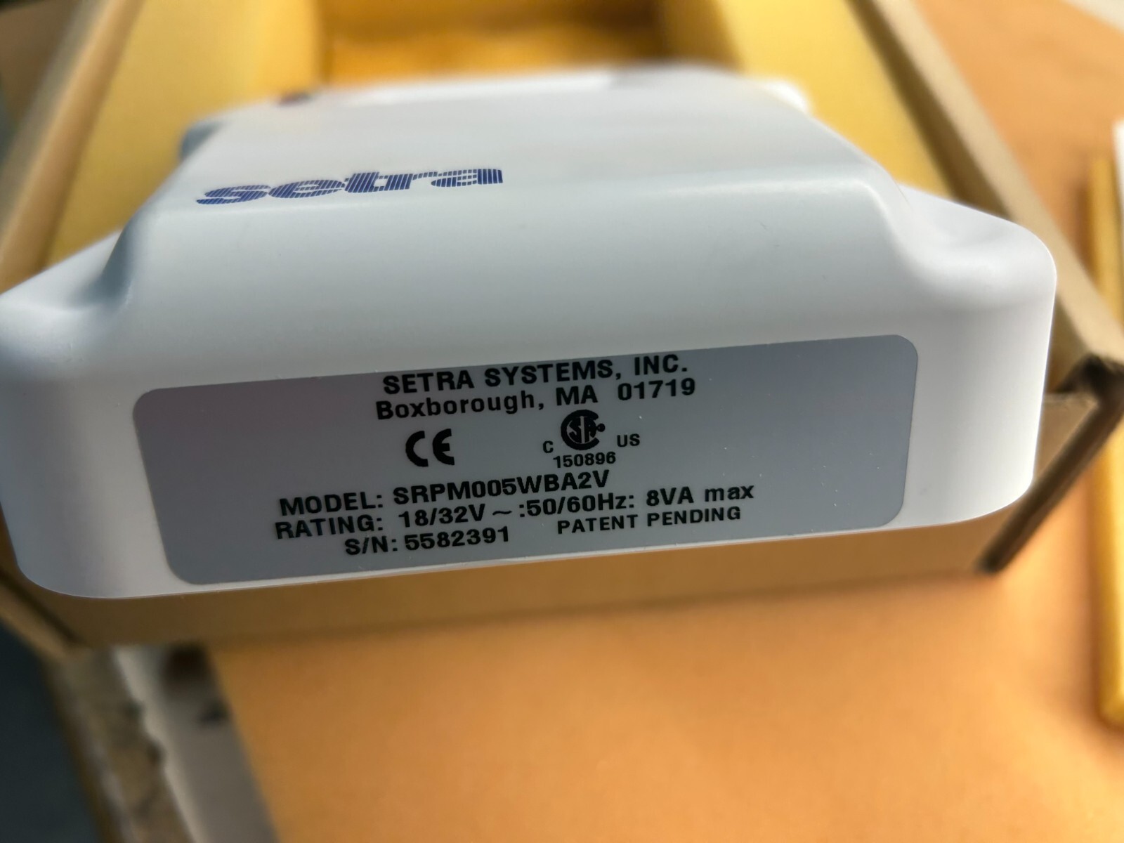 Setra SRPM005WBA2V Room Pressure Monitor with SRPM New!!!