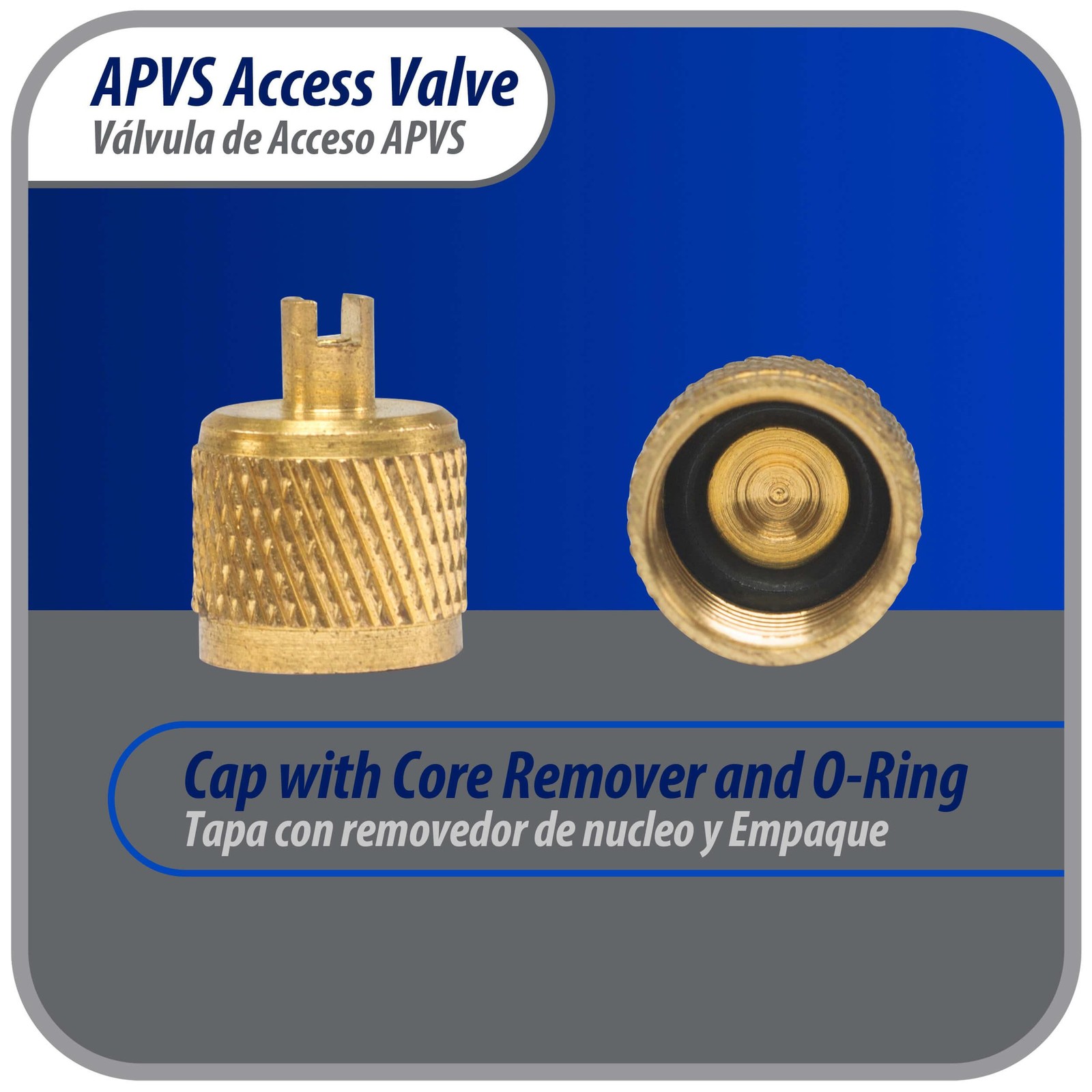 Appli Parts APVS-14142 1/4 in SAE Access Schrader Valve x 1/4 ODF x 2 in Copper