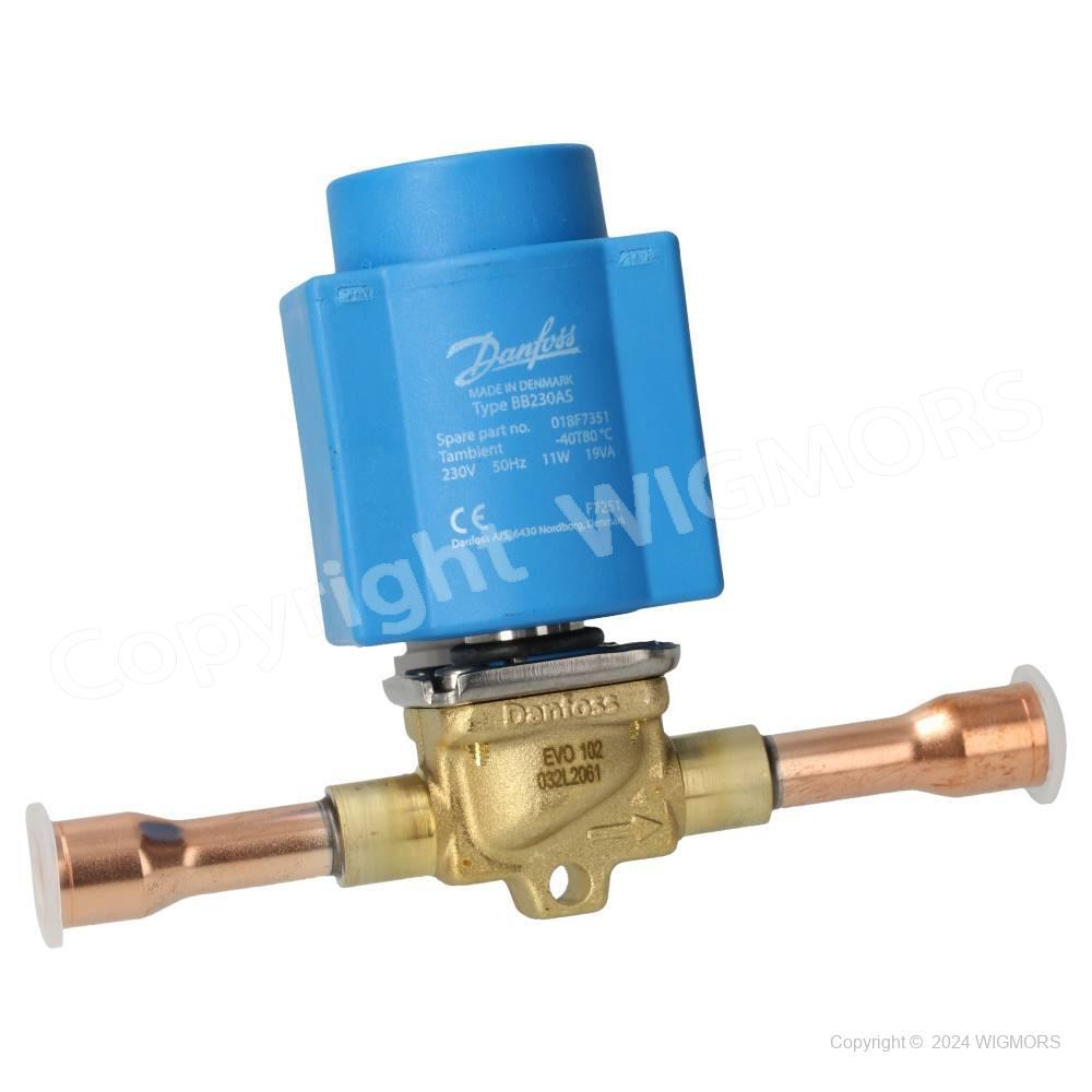 Valve Danfoss EVO 102 with coil 230V 50Hz IP65 (EVR 6 solder 12 mm) 032L2061