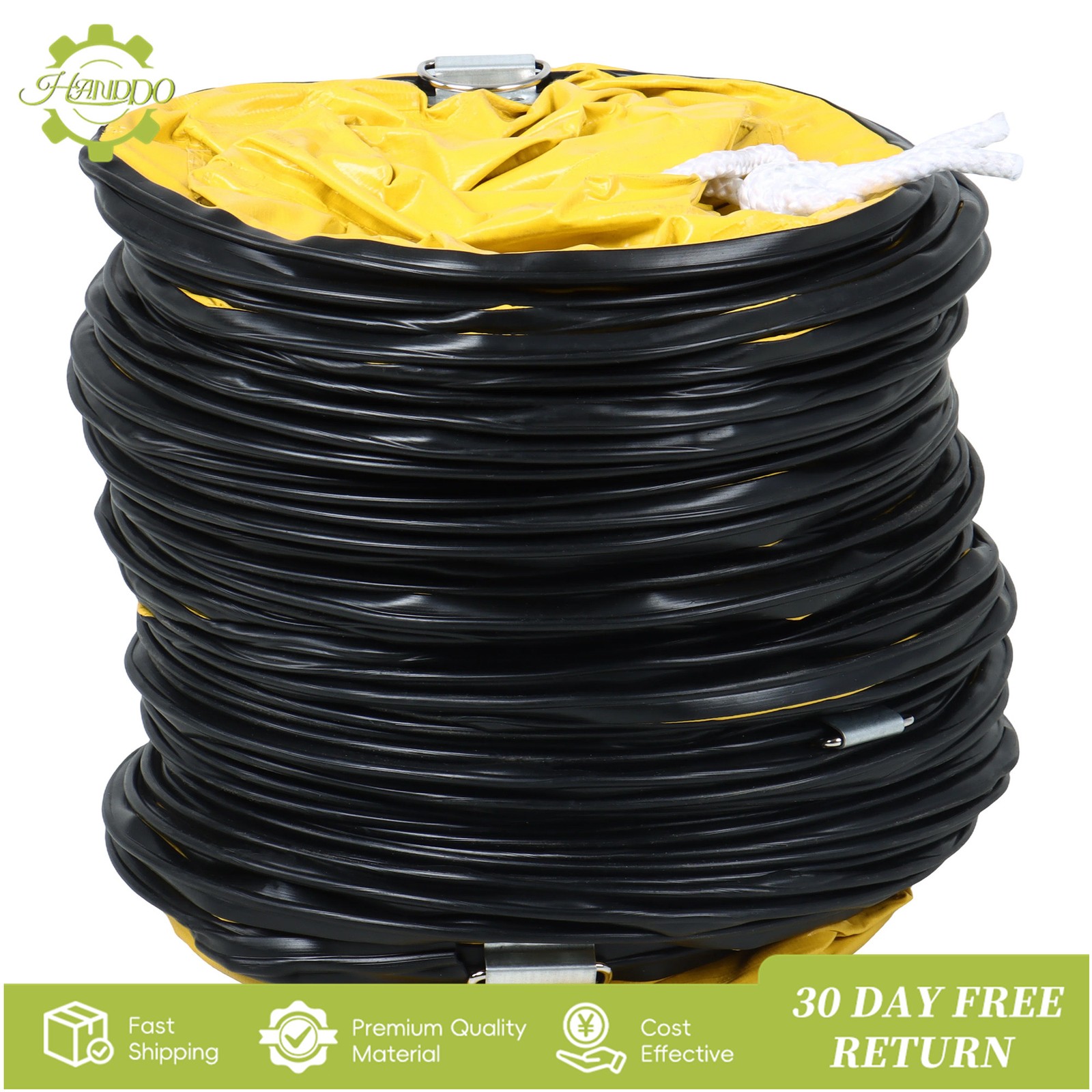 8″×25ft PVC Flexible Duct Hose, HVAC Duct Hosing Flame Retardant for Ventilator