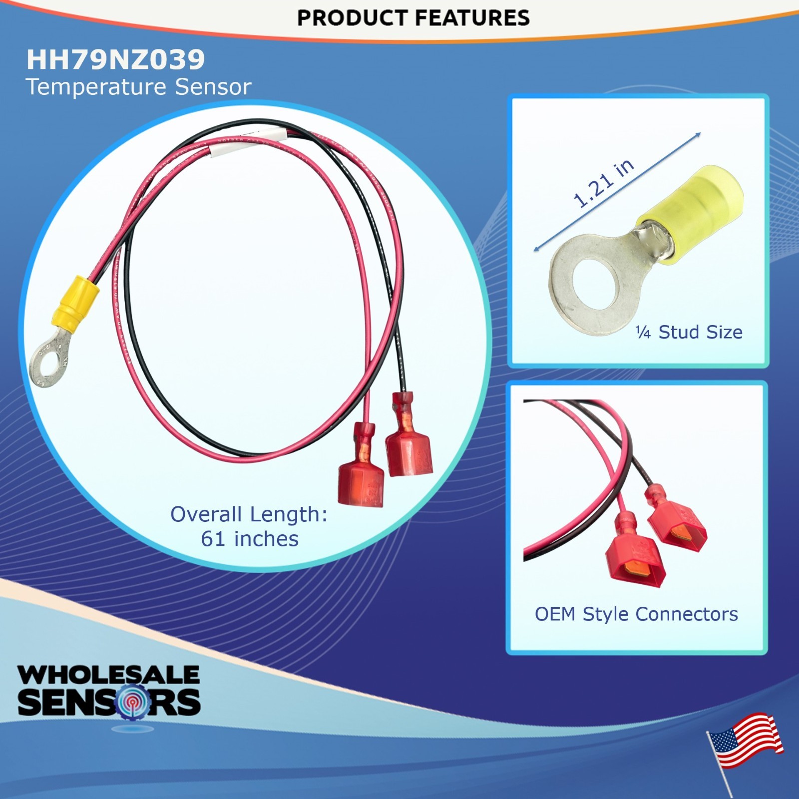 Replacement for Carrier HH79NZ039 Outdoor Air Temperature Sensor Thermistor
