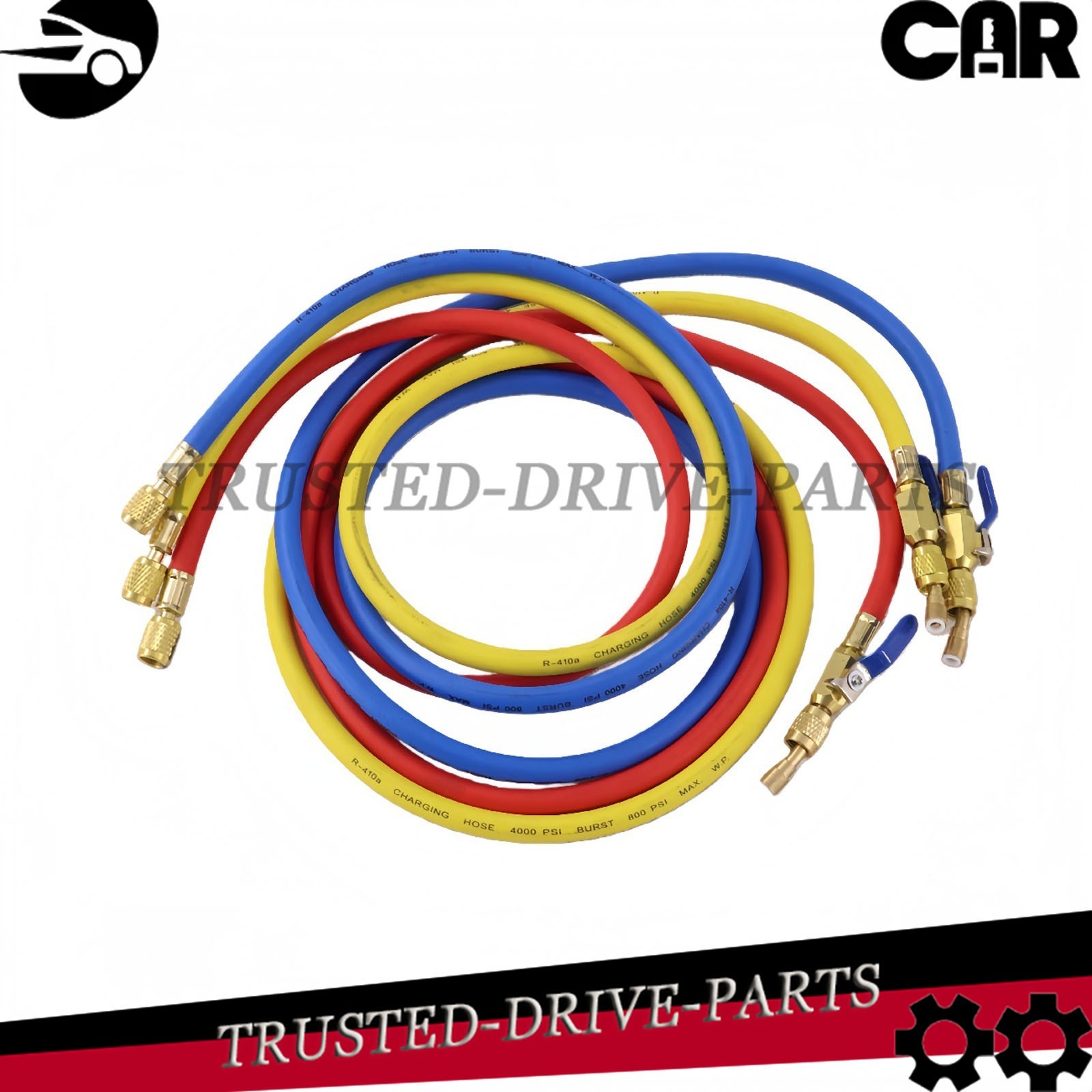 For Plus II 1/4″ Charging Hose Set 72″ Compact Ball (Pack of 3)