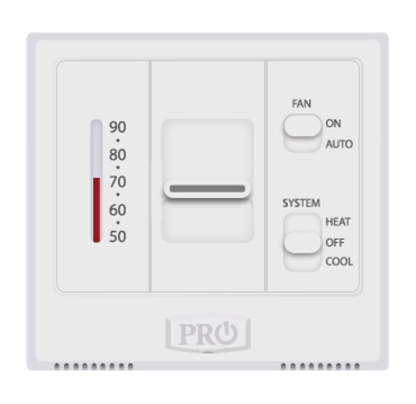 Case of (10) T501M PRO1 IAQ 1H / 1C Mechanical Non-Programmable Thermostat