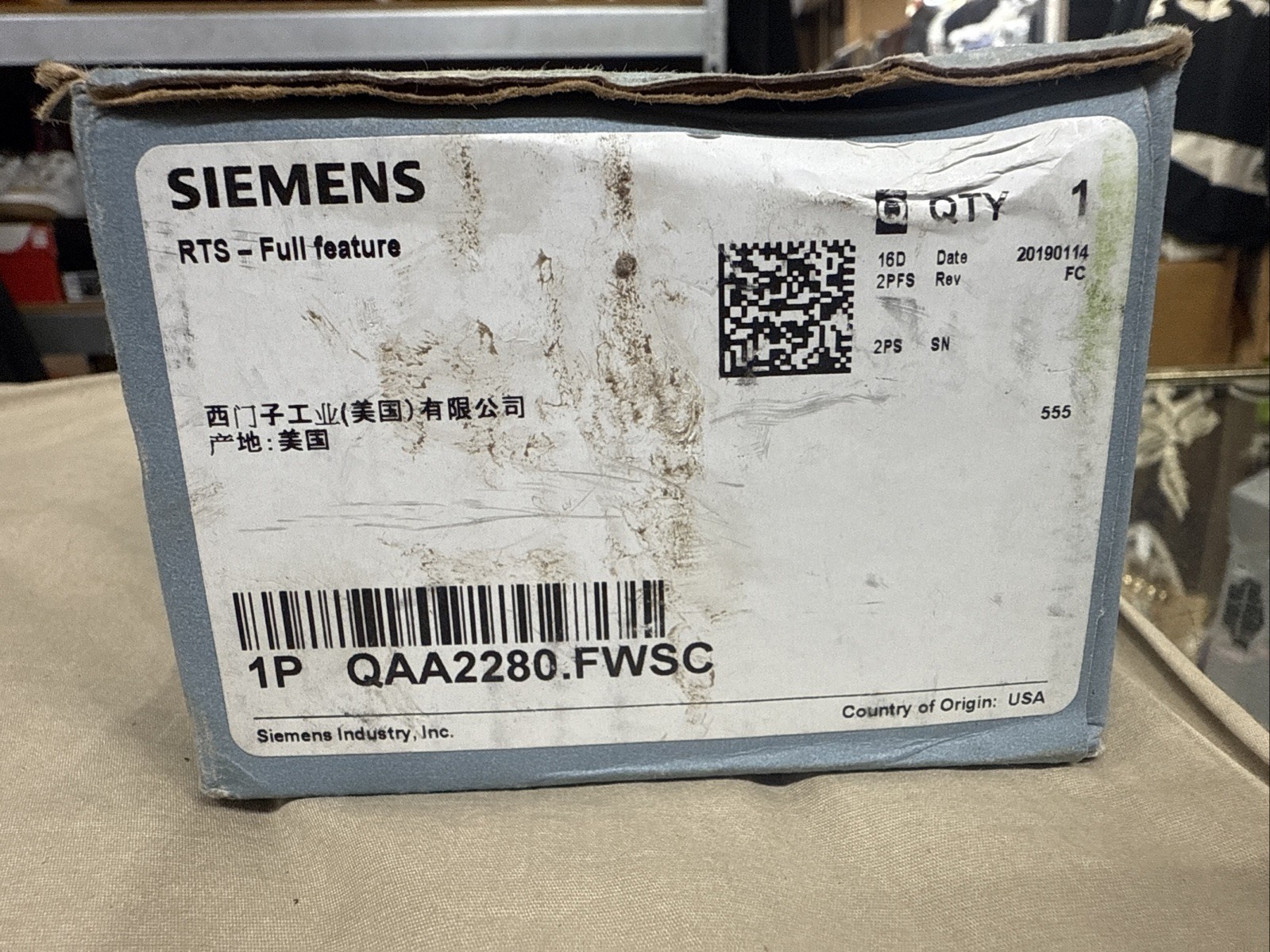 Siemens QAA2280.FWSC Air Temperature Sensor