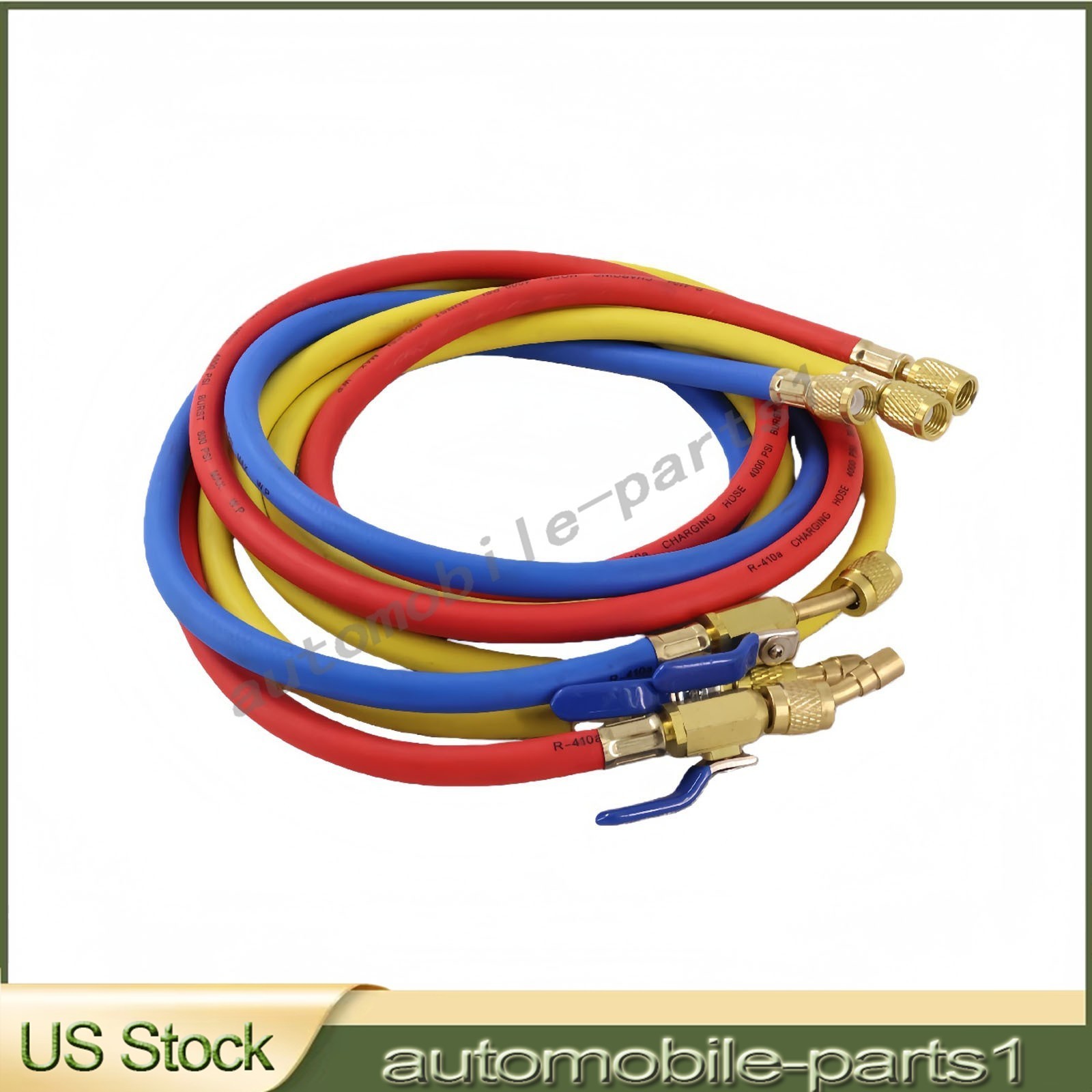 NEW For 29986 Plus II 72″ HVAC Charging Hose Set 1/4″ (3-Pack) USA