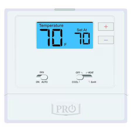 Pro1 Iaq T621-2 Non-Programmable Thermostat, 2 H, 1 C, Wall Mount,
